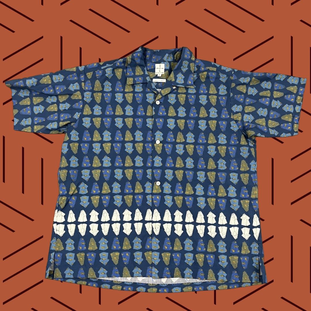 Silhouette VINTAGE Majun Shirt Mens Sz 4 XL/2XL Geometric Silhouette Made in Japan 90s Size US XL / EU 56 / 4 - 1 Thumbnail