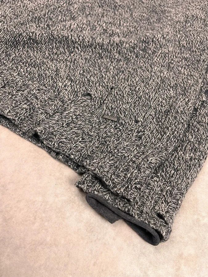 Diesel 2000s Diesel Destroyed Grey Wool Sweater Size US M / EU 48-50 / 2 - 6 Thumbnail