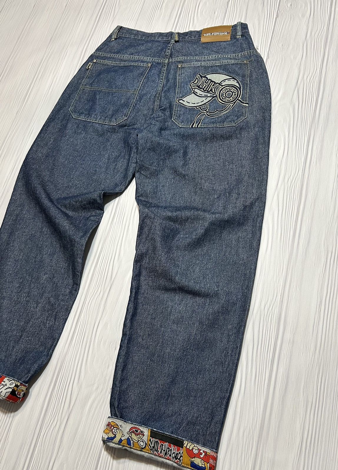 Vintage Rare SOHK School Of Hard Knocks Embroidered Logo Denim Pants Size US 36 / EU 52 - 12 Thumbnail