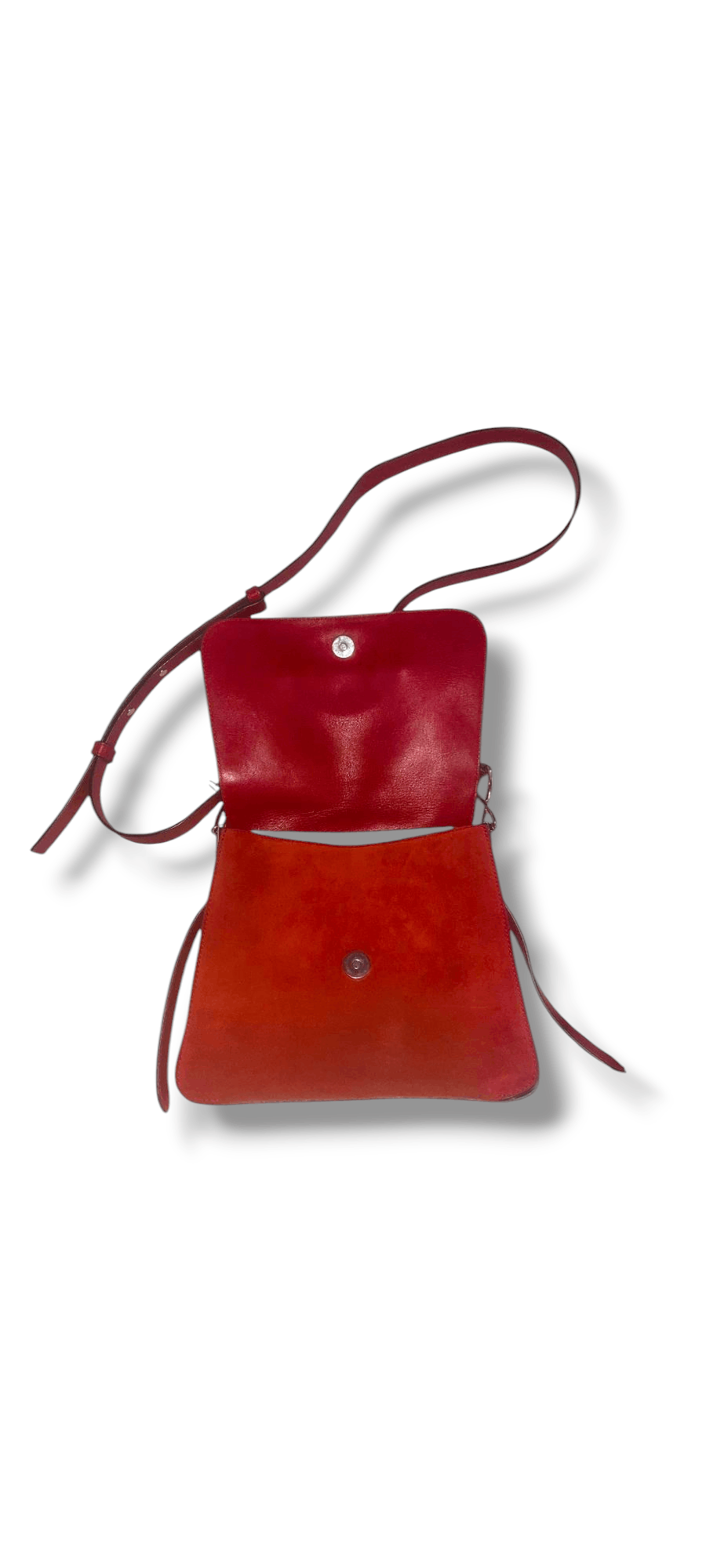 JW Anderson JW Anderson Suede / Leather Red Suede Flap Bag Size ONE SIZE - 4 Thumbnail