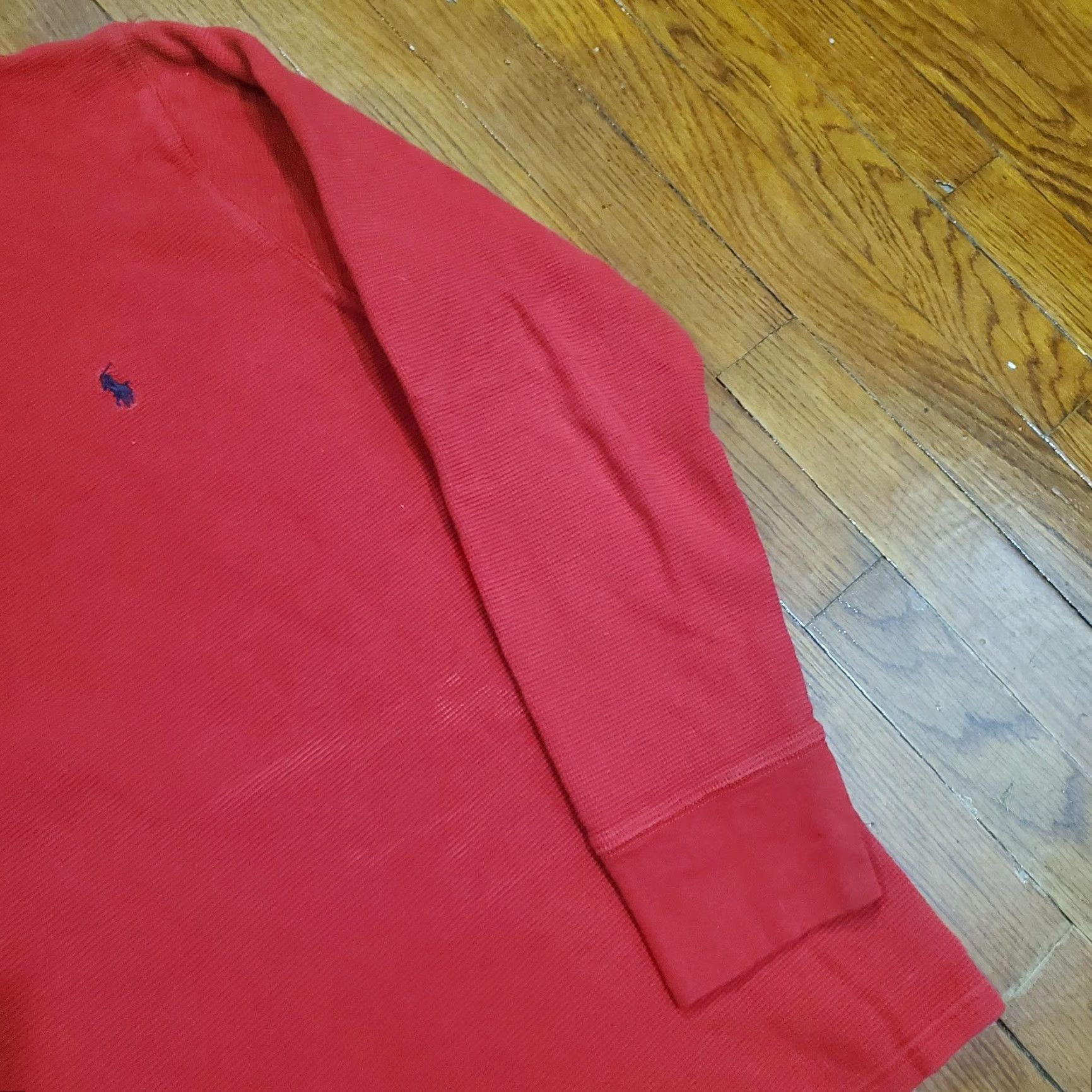 Polo Ralph Lauren Polo Ralph Lauren Shirt Mens Large Red Sleepwear Thermal Waffle Knit Crew Neck Long Sleeve Pajama Top Size US L / EU 52-54 / 3 - 3 Thumbnail
