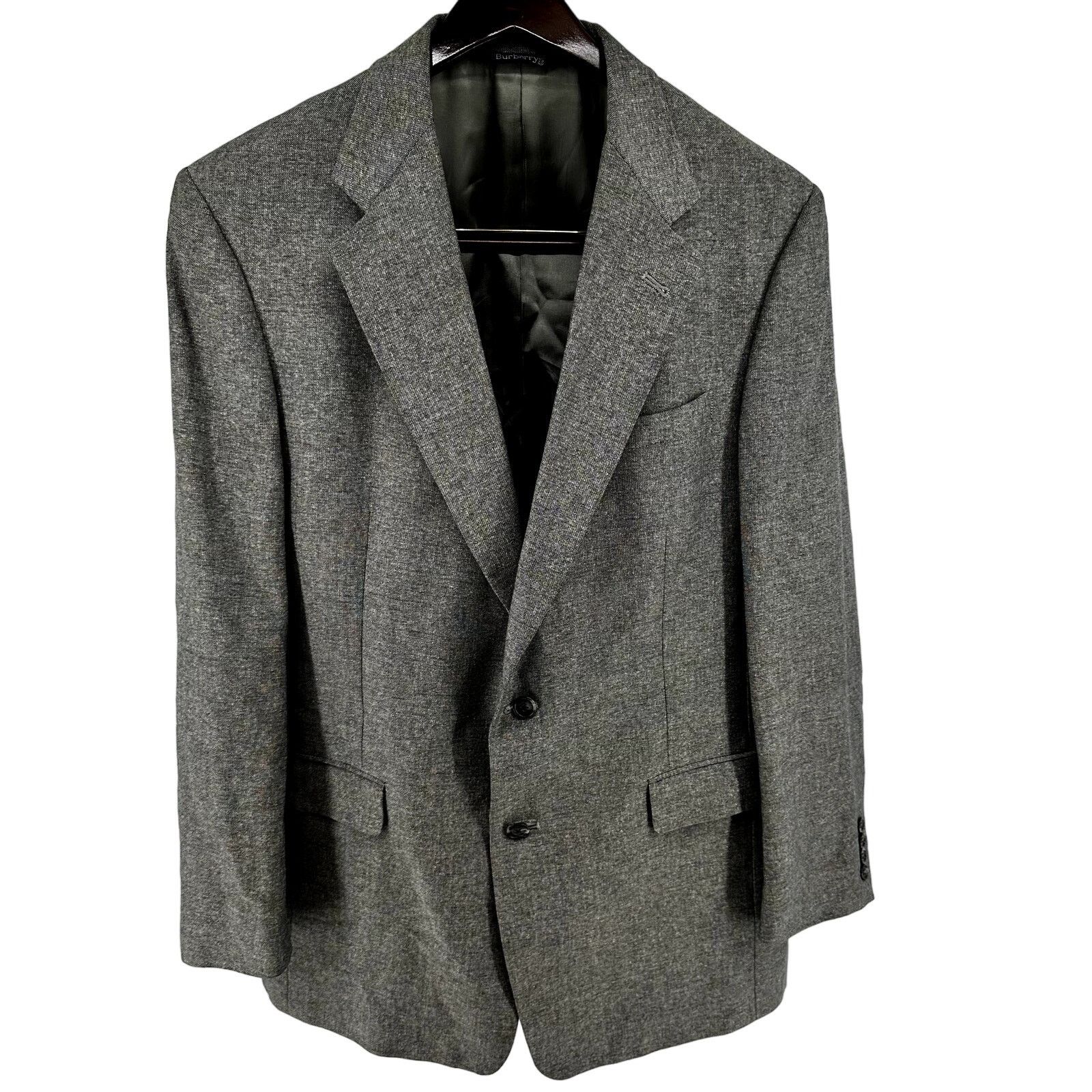 Vintage Burberrys Suit Jacket Two Button Lined Pocket 42L