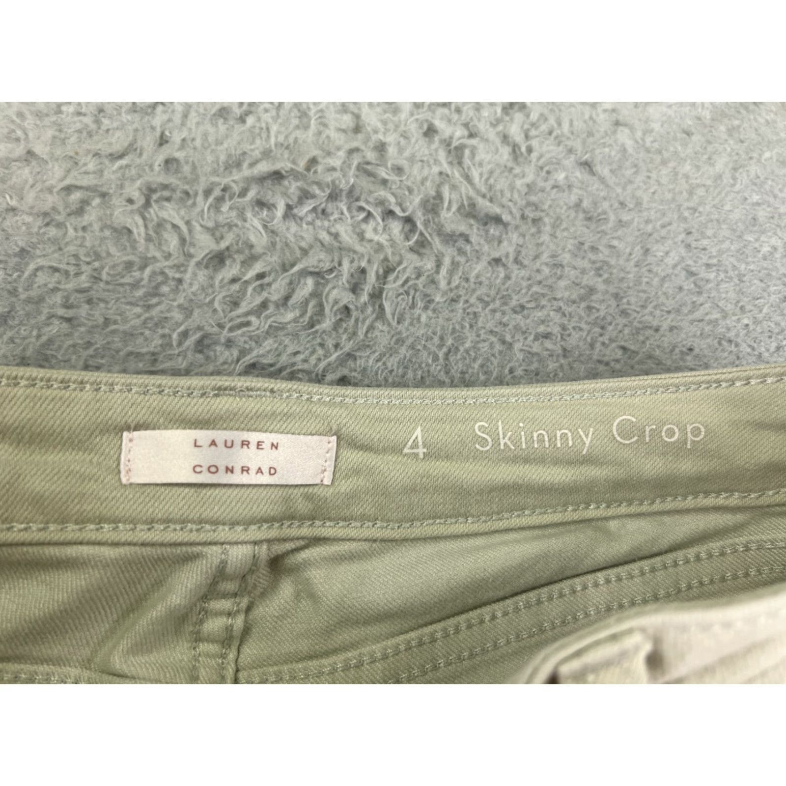 Vintage LC Lauren Conrad Jeans Women 4 Beige Denim Skinny Crop 27x24 Cotton Blend Low Rise 5-Pocket Size 27" / US 4 / IT 40 - 6 Thumbnail