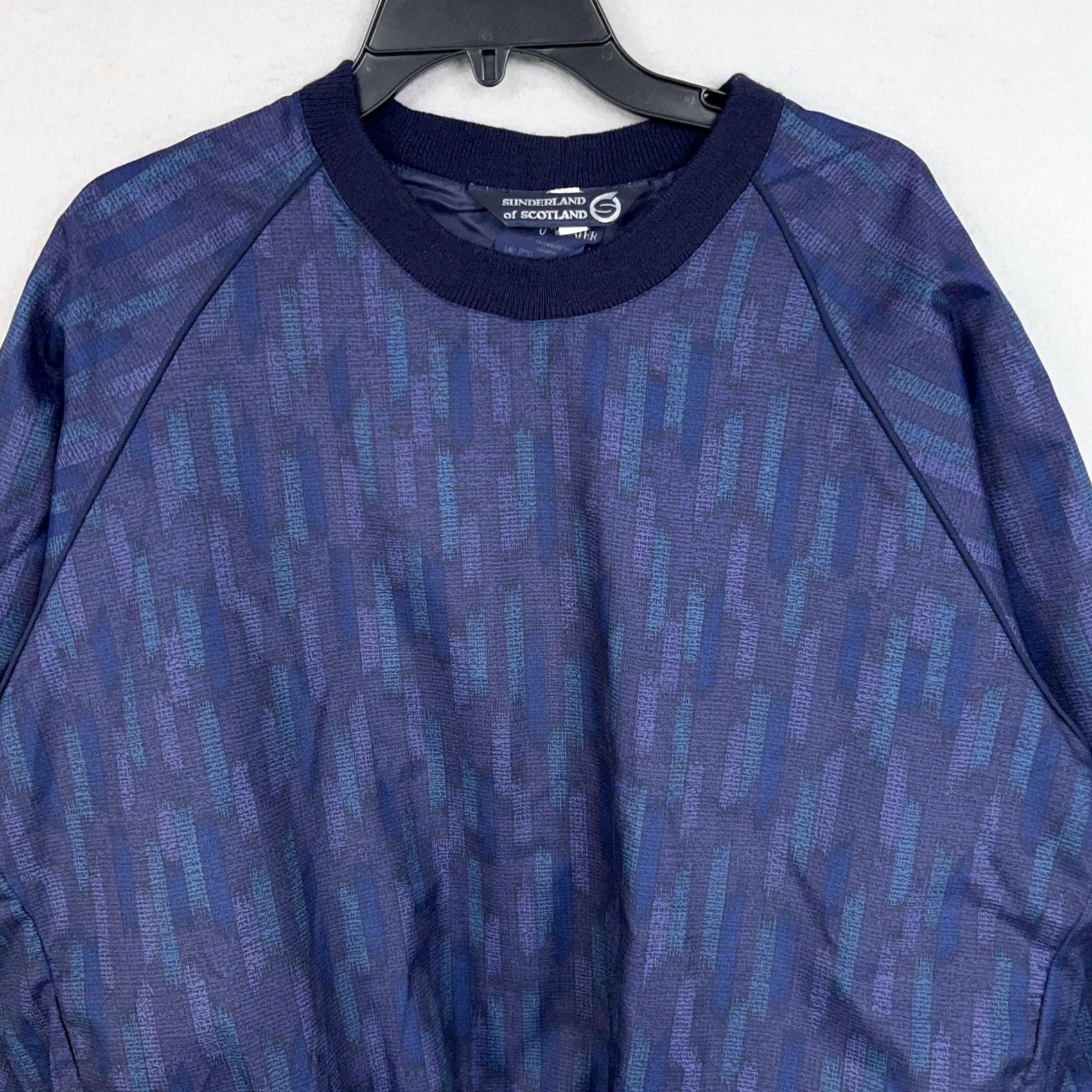 Vintage Sunderland of Scotland Windbreaker Pullover Mens L Blue Weatherbeater Golf Jacket Size US L / EU 52-54 / 3 - 2 Thumbnail