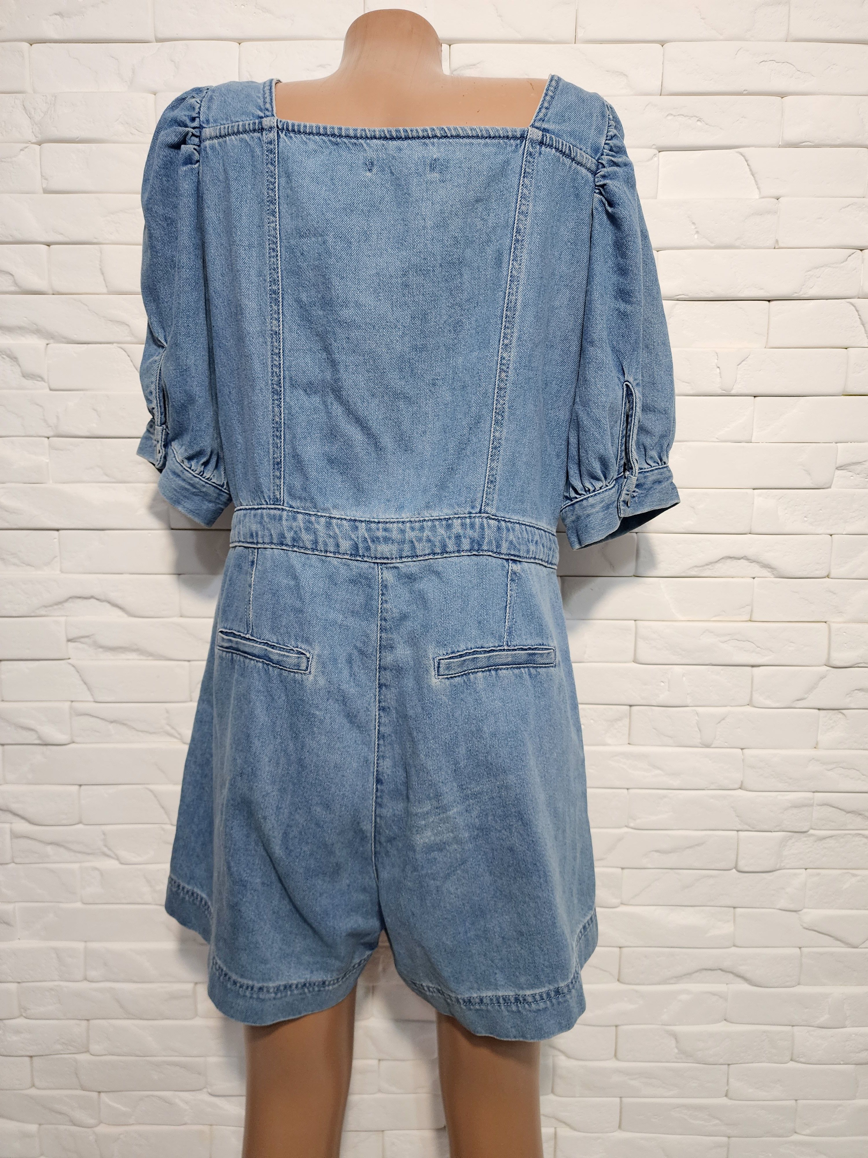 Vintage Women's cotton jumpsuit. Size 38" / US 16 / IT 52 - 4 Thumbnail