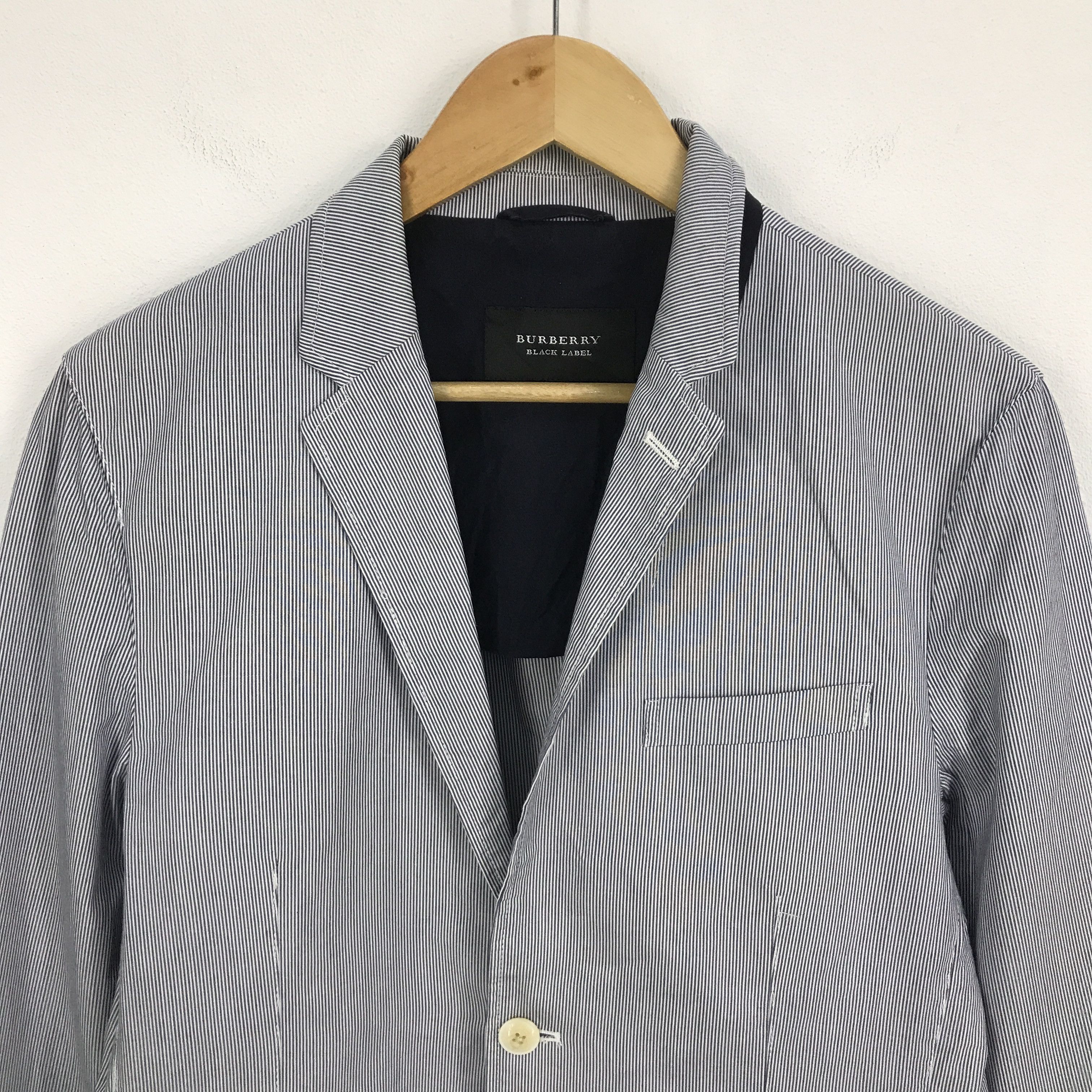 Burberry × Japanese Brand burberry black label Striped design blazer coat jacket Size US L / EU 52-54 / 3 - 3 Thumbnail