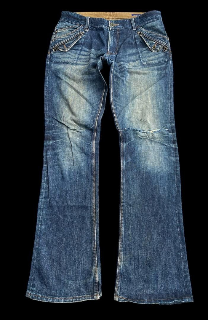 💥FLARE💥SEMANTIC DESIGN DISTRESSED DENIM JEANS