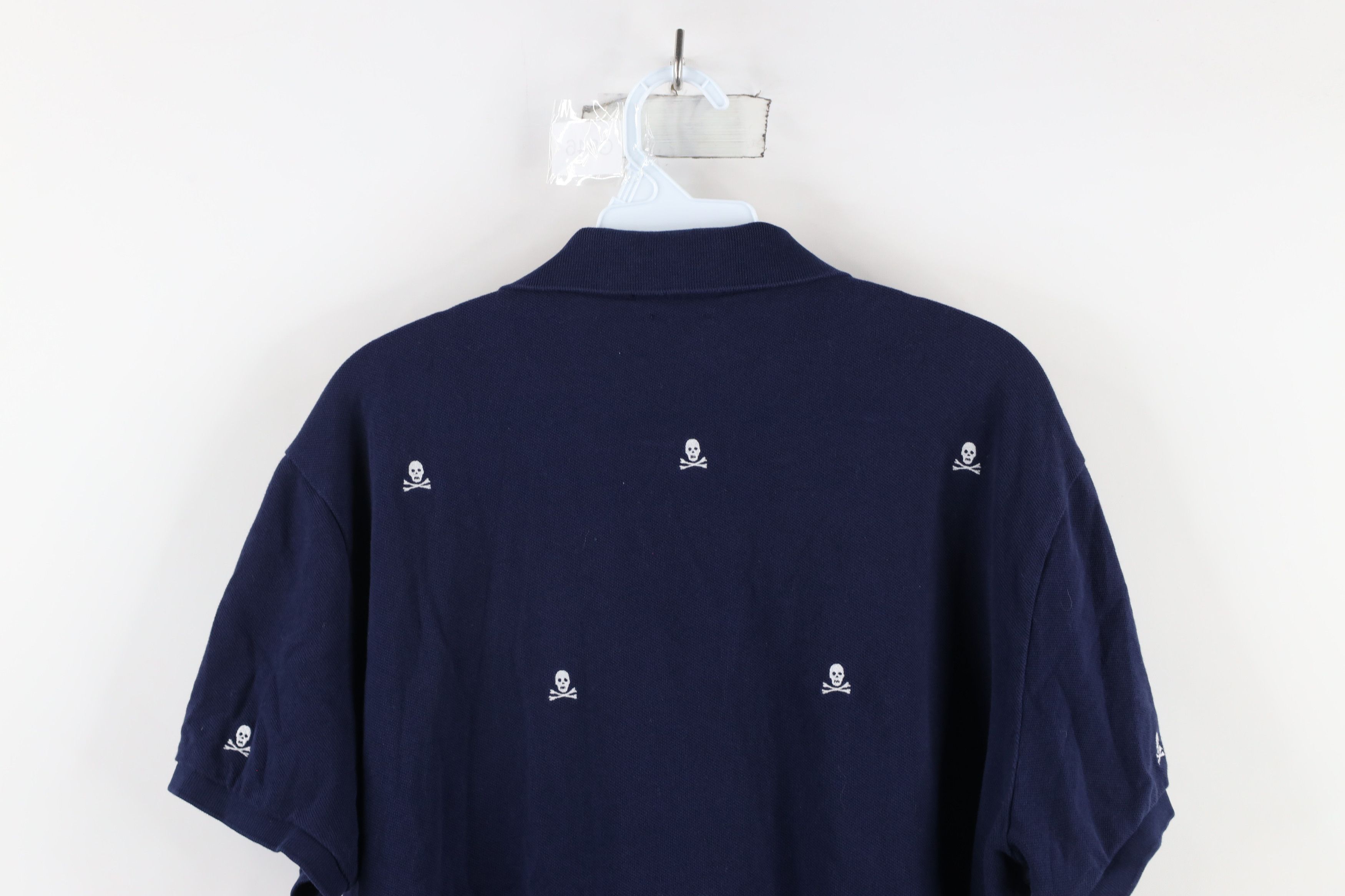 Ralph Lauren × Vintage Ralph Lauren Slim Fit Skull Crossbones All Over Print Polo Size US L / EU 52-54 / 3 - 10 Thumbnail