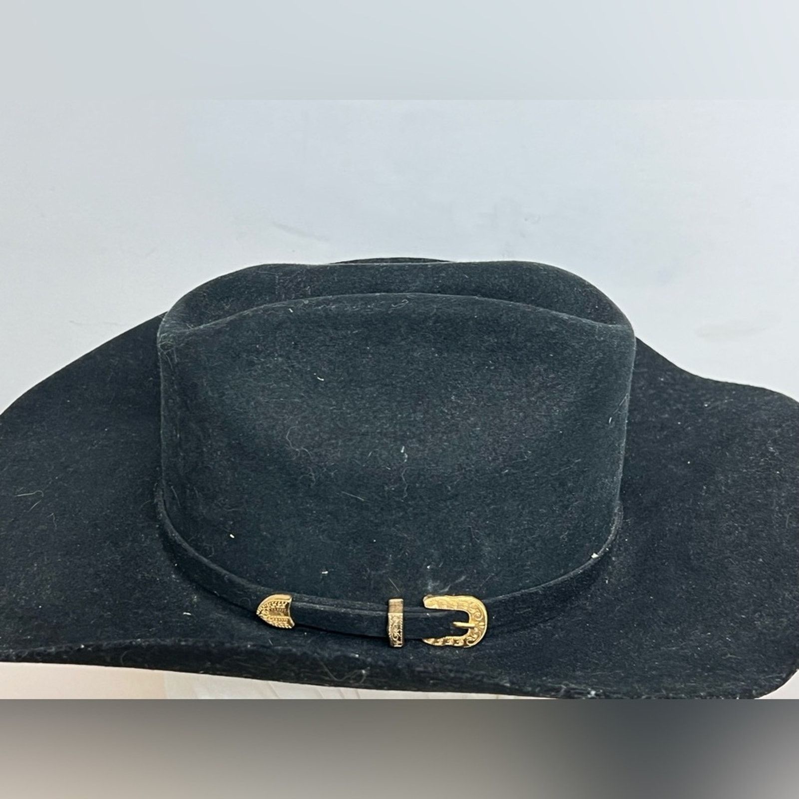 Twins Twinstone Chicago Cowboy Hat Black Fine Felt Unisex Sz 6 3/4 Size ONE SIZE - 4 Thumbnail