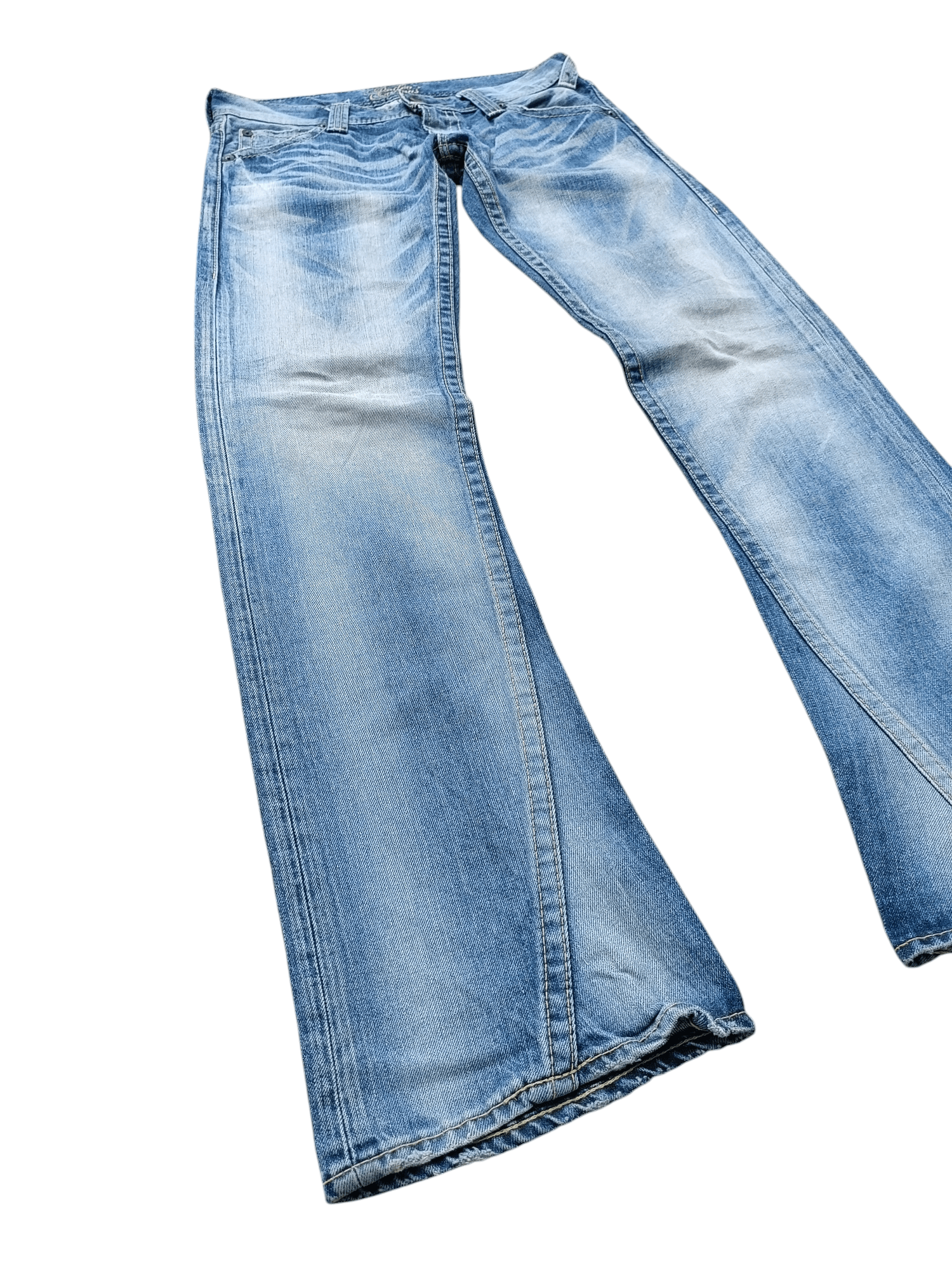 Hysteric Glamour × Japanese Brand × Vintage Vintage Rusty Wash Whiskers Rodeo Crowns Flared Jeans Size US 31 - 2 Thumbnail