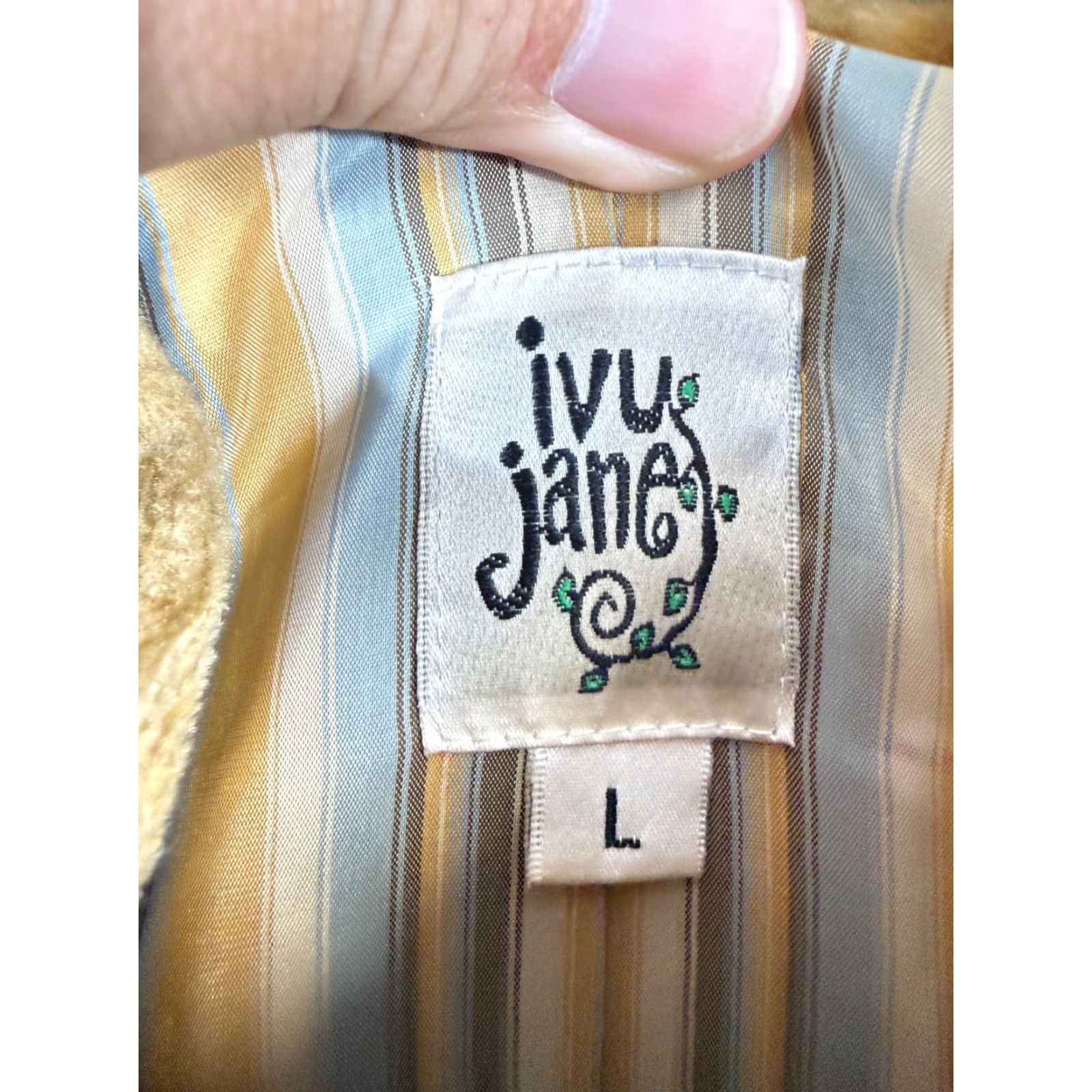 Vintage Ivy Jane Jacket Coat Womens L Yellow Brown Leopard Print Faux Fur Lined USA Made Coat Ladies L Leopard Vintage? Size L / US 10 / IT 46 - 5 Thumbnail