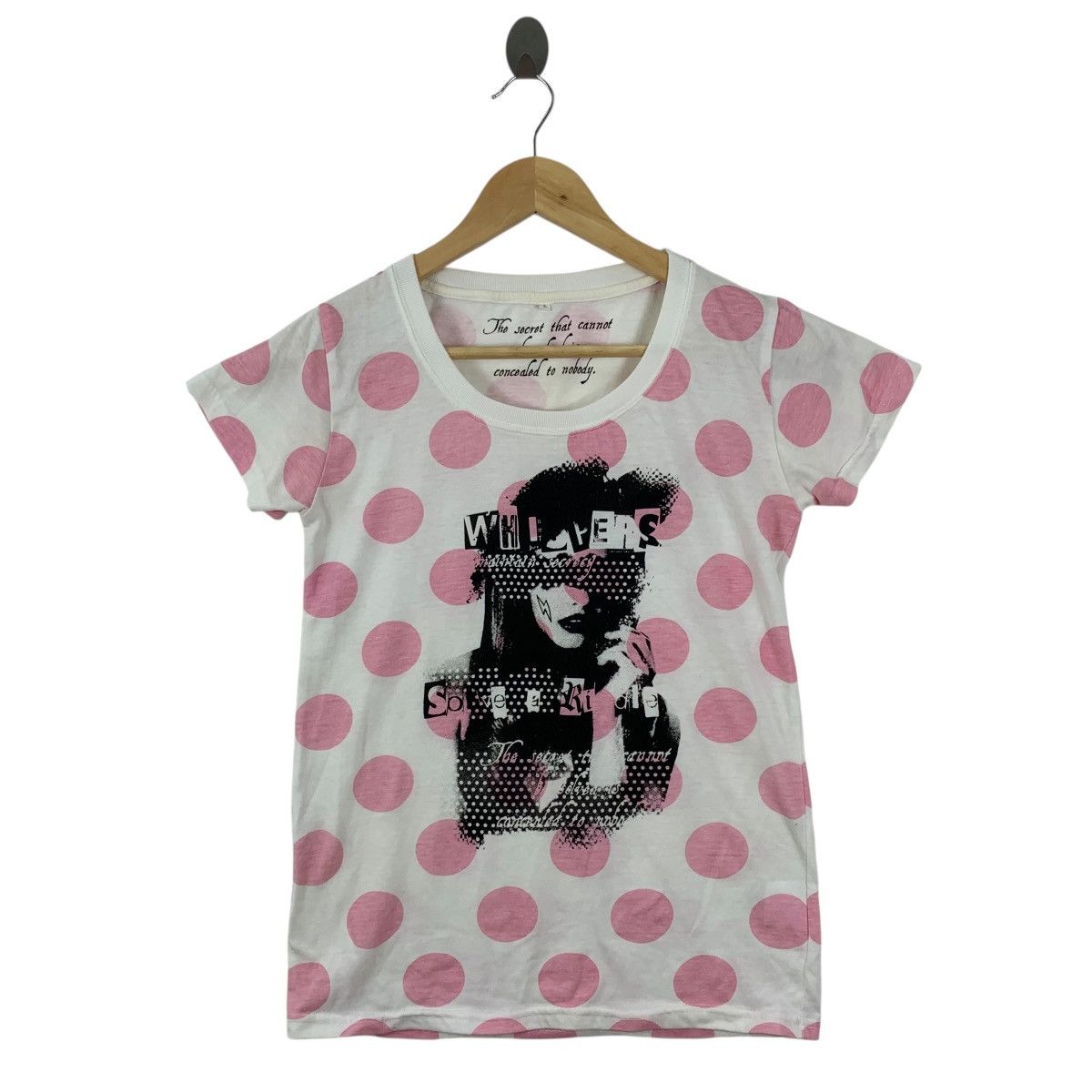 WHISPERS SOLVE A RIDDLE Polkadot Rock Punk Gothic Tshirt