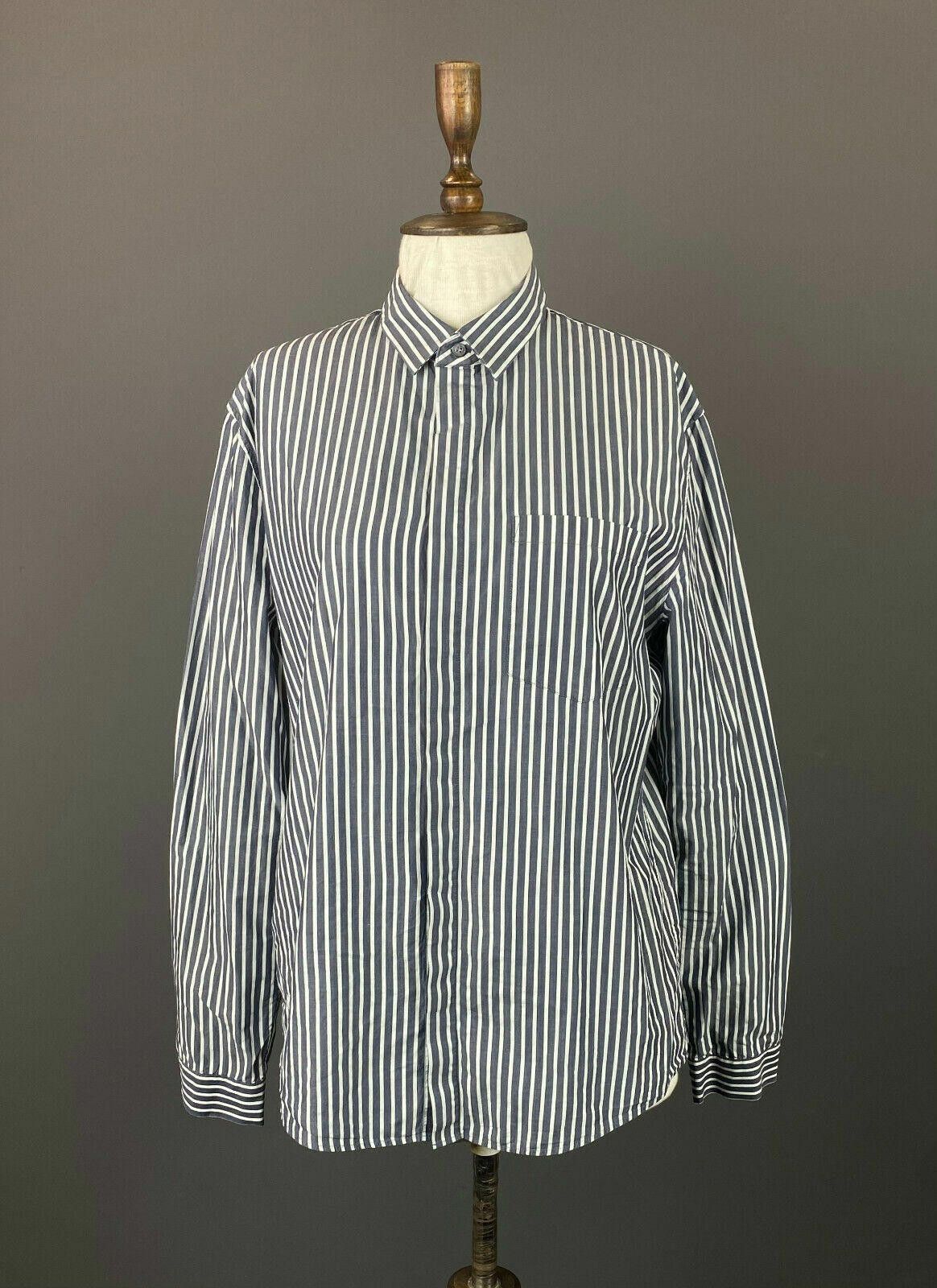 Cos Men Cos Stripe Cotton Long Sleeve Button Down Shirt Size 41 Size 38R - 1 Thumbnail