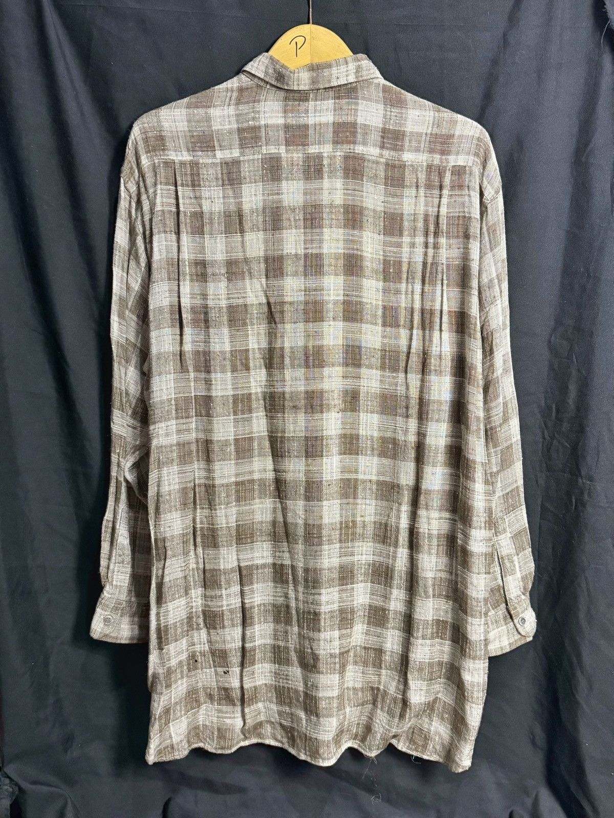 Japanese Brand × Y's for Men × Yohji Yamamoto Ys Formen Plaid Rayon Shirt Button 2 Pocket Size US XL / EU 56 / 4 - 3 Thumbnail