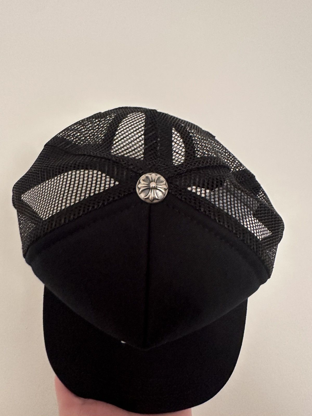 Chrome Hearts Chrome Heart White Triple Cross Trucker Hat Size ONE SIZE - 3 Thumbnail