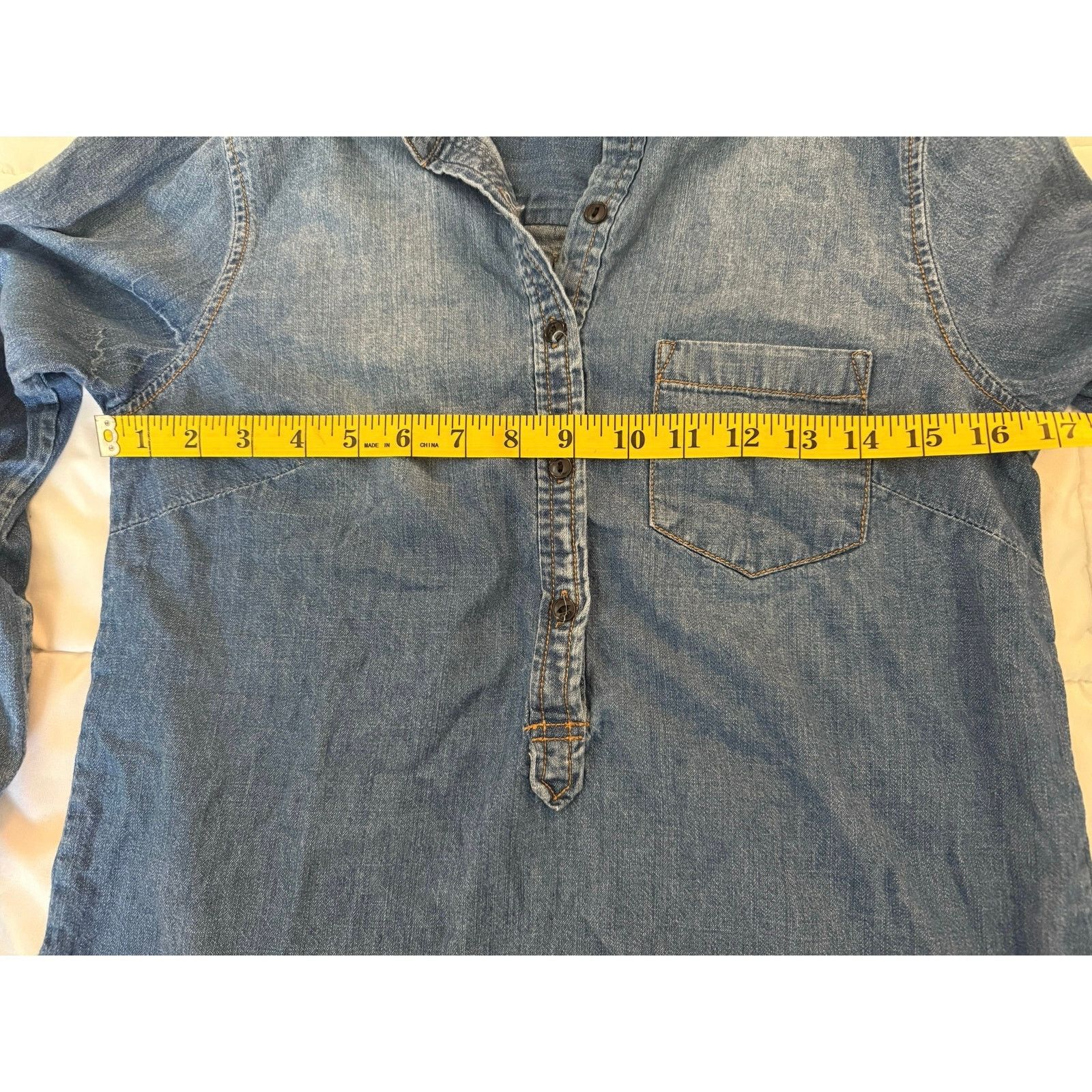 J.Crew J.Crew 100% Cotton Denim Blouse - Size 4/Small Size S / US 4 / IT 40 - 4 Thumbnail