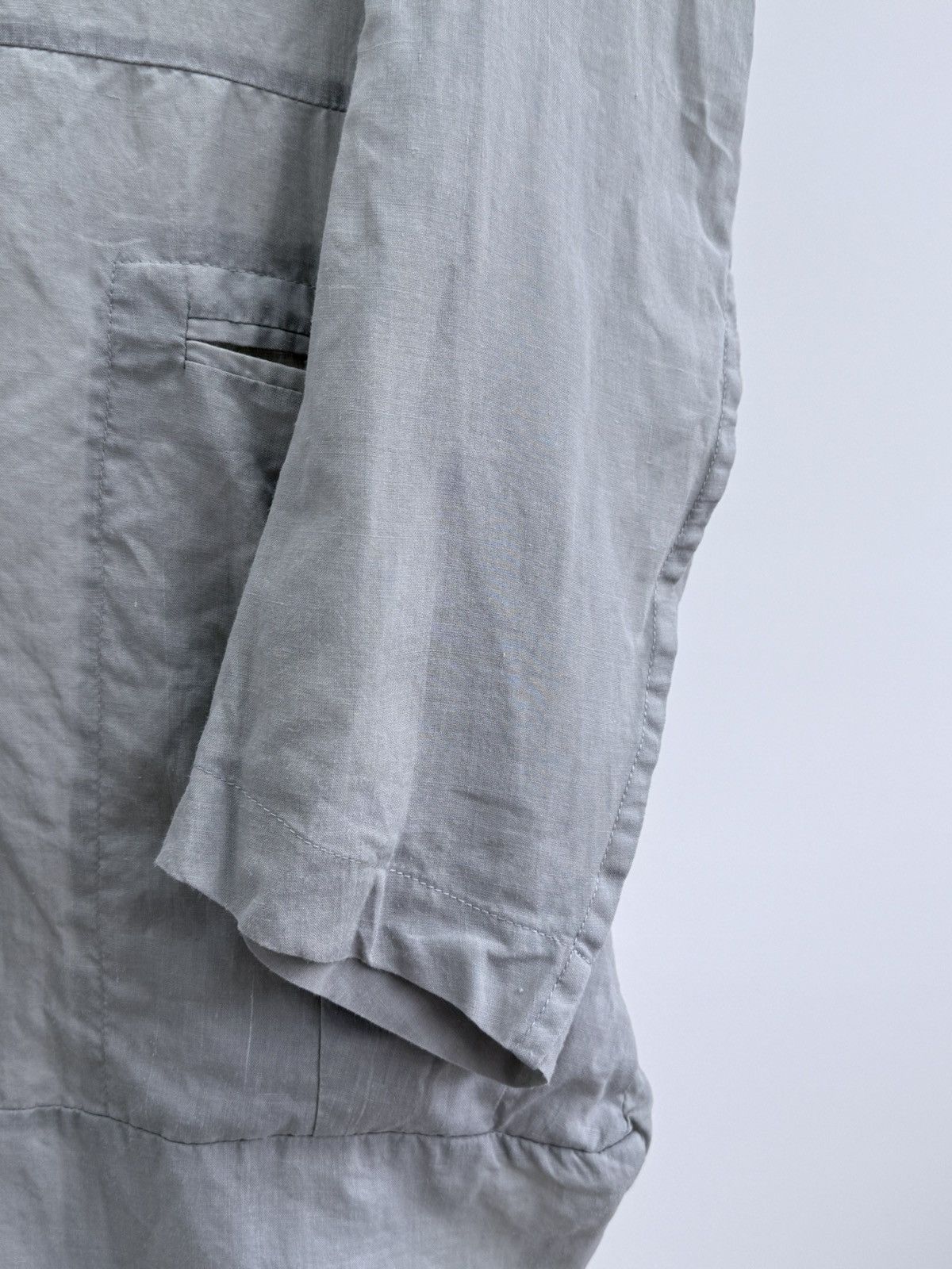 Marithe + Francois Girbaud Marithe + Francois Girbaud Gray Ramie Shirt Dress Size M / US 6-8 / IT 42-44 - 2 Thumbnail