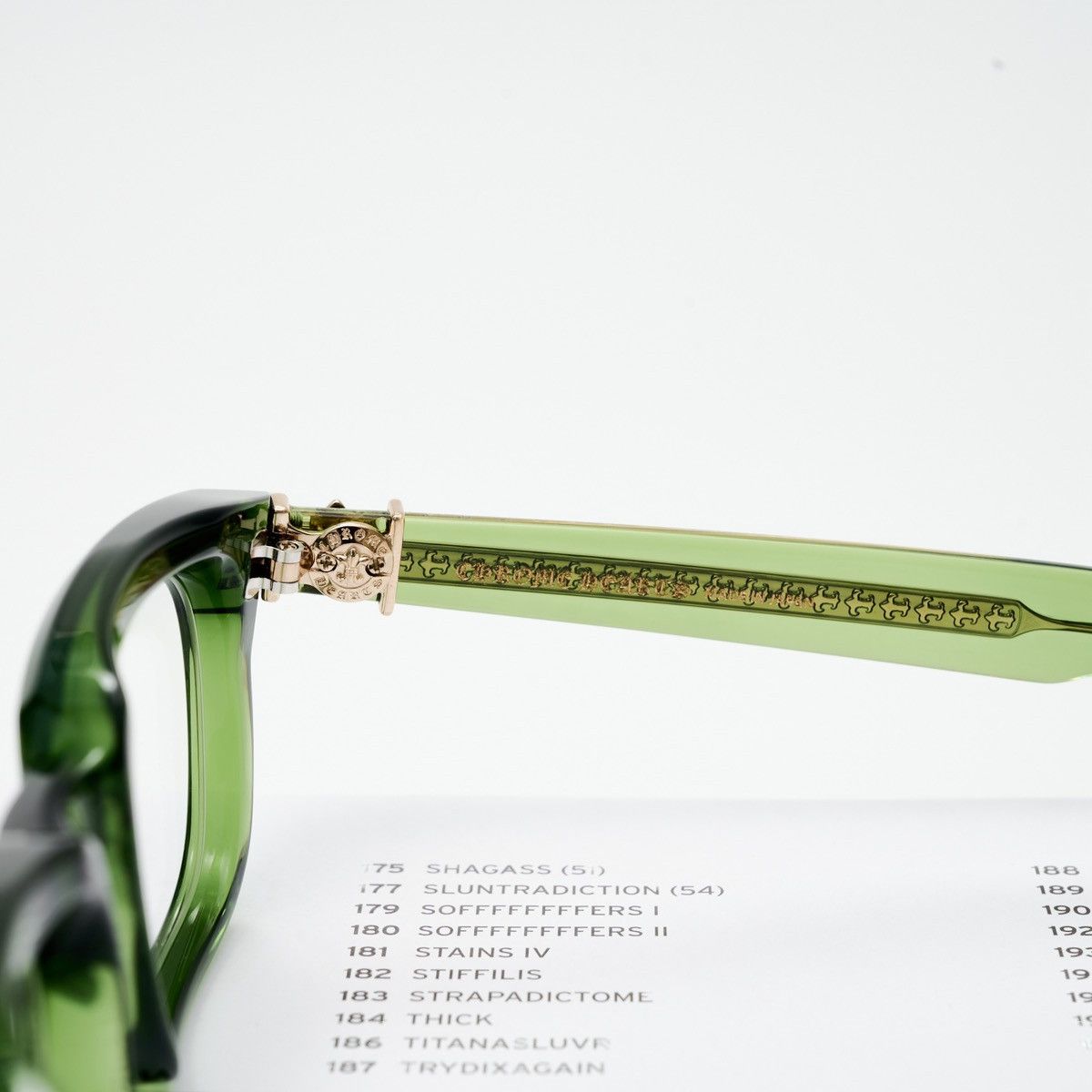 Chrome Hearts CHROME HEARTS SEE YOU IN TEA DARK OLIVE GLASSES Size ONE SIZE - 4 Thumbnail