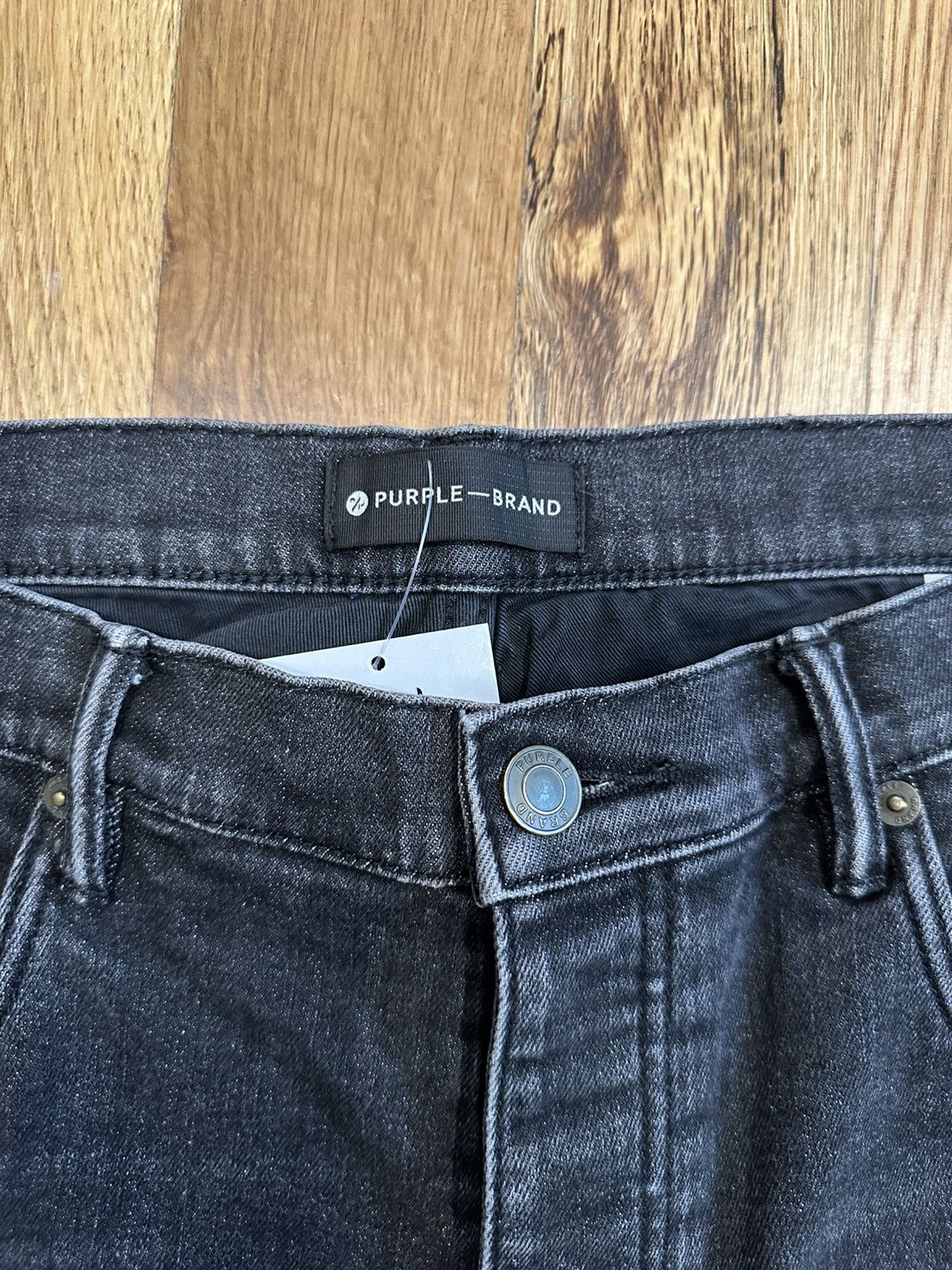 Purple Brand Purple Brand Knee Rip Faded Black Denim Jeans Size 36 Size US 36 / EU 52 - 3 Thumbnail