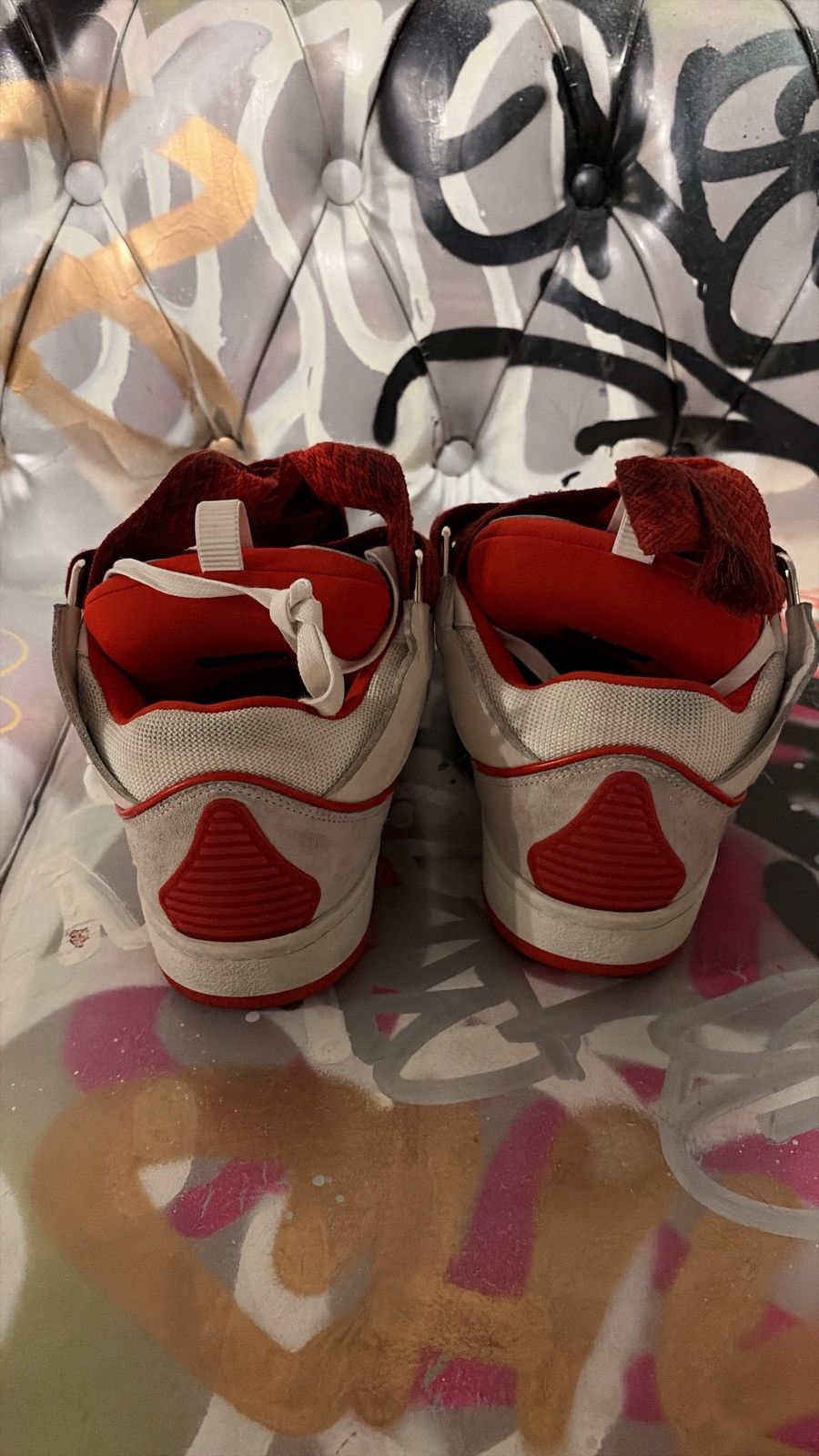 Lanvin Lanvin Curb sneakers ( White/Red ) Size US 8 / EU 41 - 4 Thumbnail