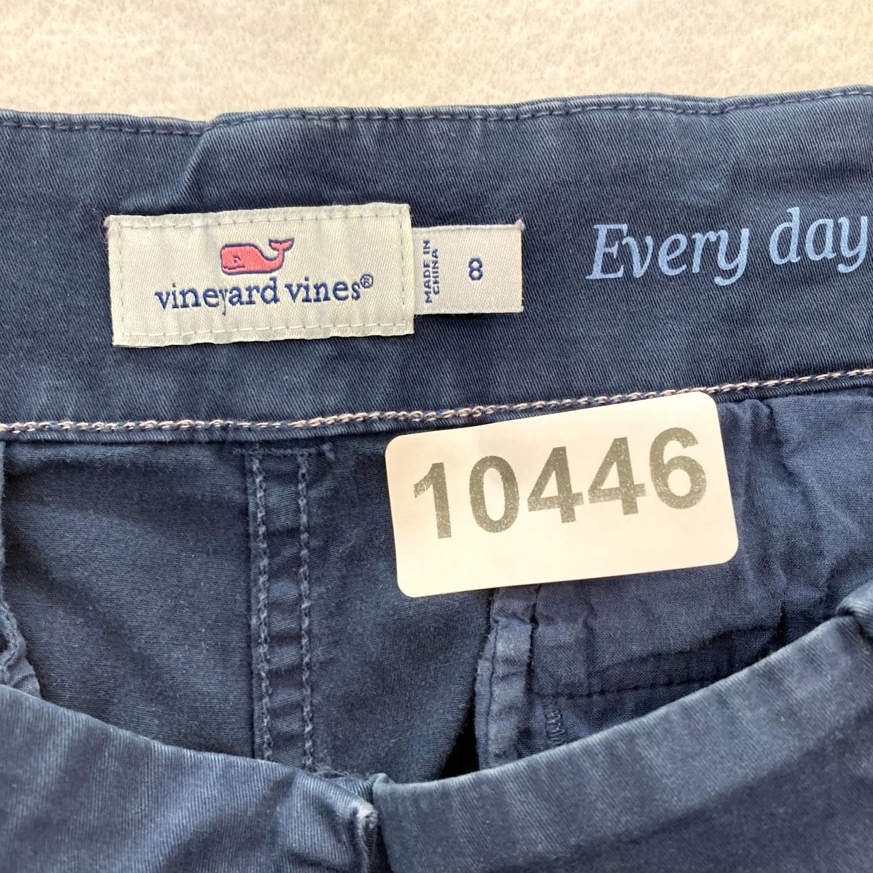 Vineyard Vines Vineyard Vines Shorts Women's 8 Blue Stretch Fabric Chino Short Low Rise 9" Prep Womens Size 30" / US 8 / IT 44 - 4 Thumbnail