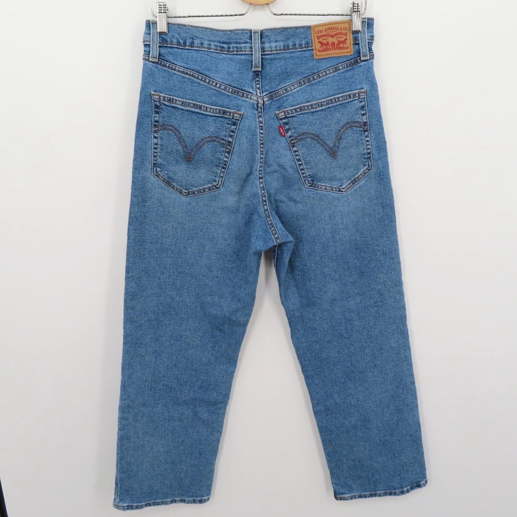 Levi's VINTAGE Levi's Ribcage Straight Jeans Women 30 Medium Blue Denim 5-Pocket Button Fly Rise High 90s Size 30" / US 8 / IT 44 - 4 Thumbnail
