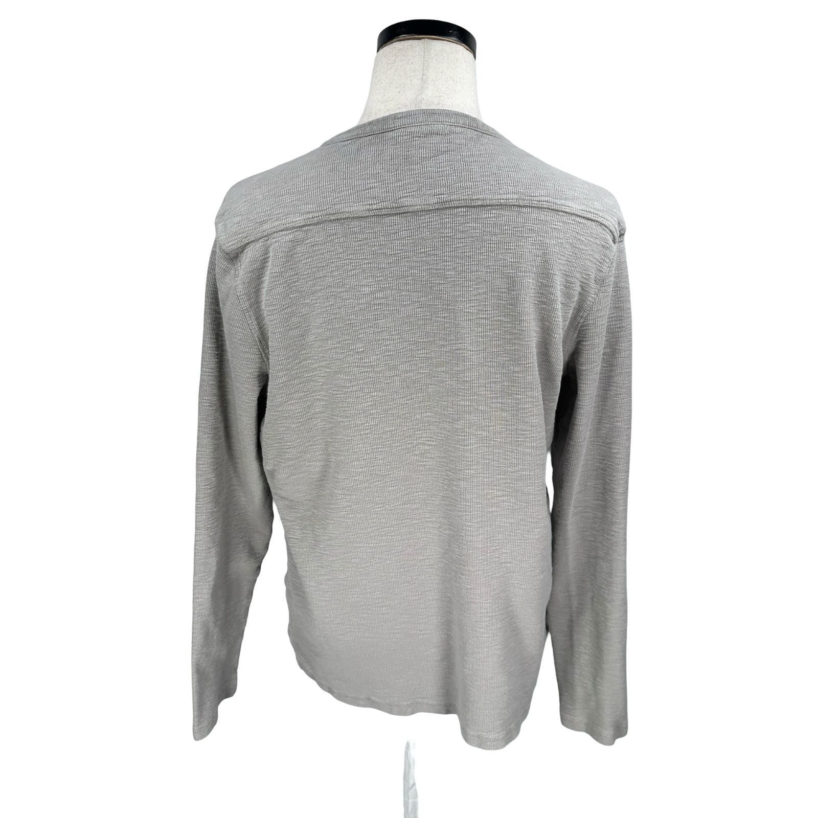 Allsaints AllSaints Muse Thermal Henley Shirt Men’s L Gray Long Sleeve Size US L / EU 52-54 / 3 - 5 Thumbnail