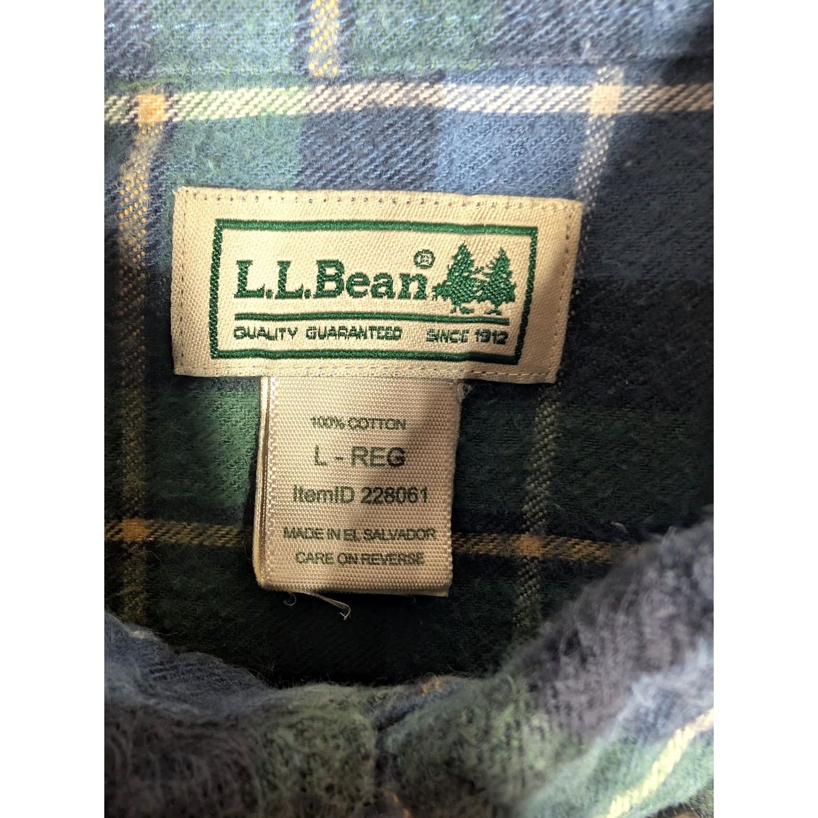 Vintage LL Bean Shirt Mens Large Blue Green Plaid Flannel Long Sleeve Button Up Casual Size US L / EU 52-54 / 3 - 5 Thumbnail