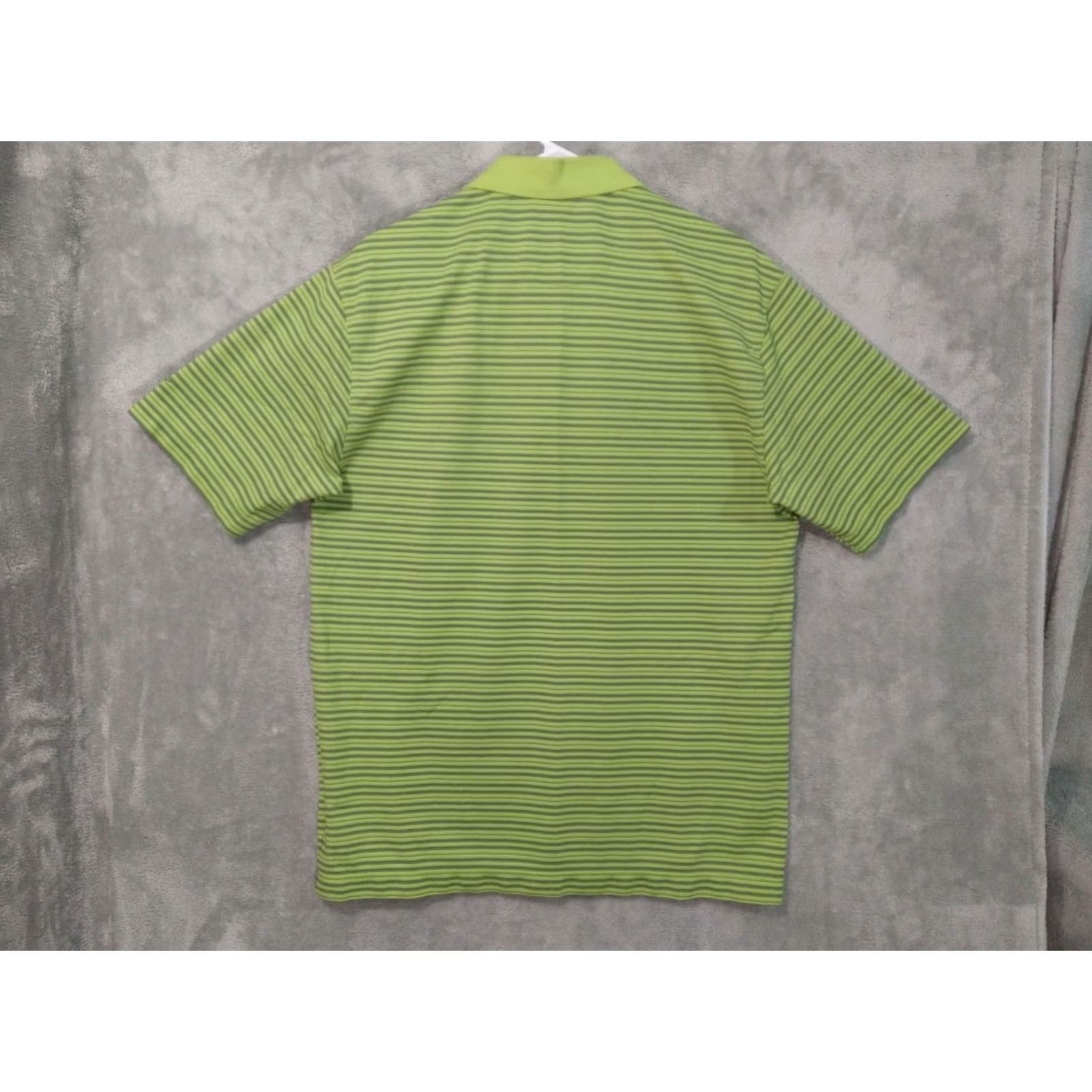 Nike Nike Golf Shirt Mens L Green Striped Polo Dri-Fit Short Sleeve Casual Sports Shirts Size US L / EU 52-54 / 3 - 2 Thumbnail
