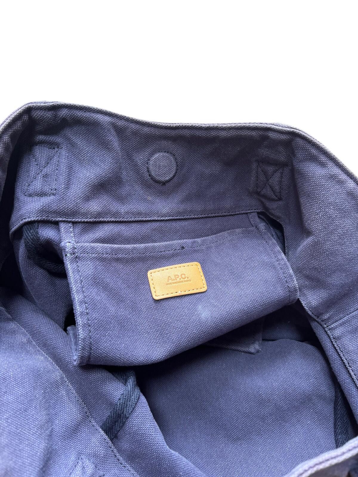 A.P.C. A.P.C. Anchor Logo Canvas Tote Bag Navy Size ONE SIZE - 3 Thumbnail
