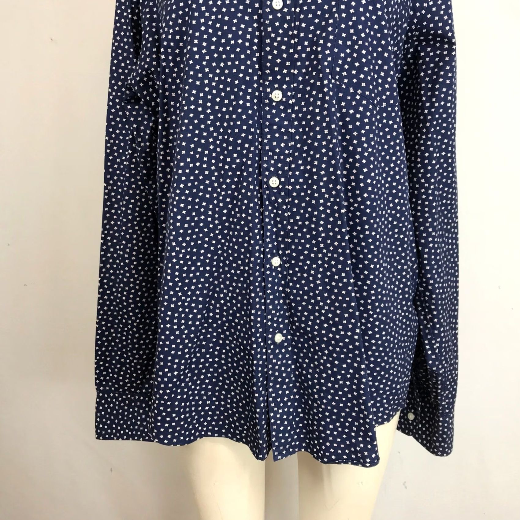 J.Crew J. Crew Slim Fit Navy White Micro Dot Button Down Shirt - Mens Large Size US L / EU 52-54 / 3 - 3 Thumbnail