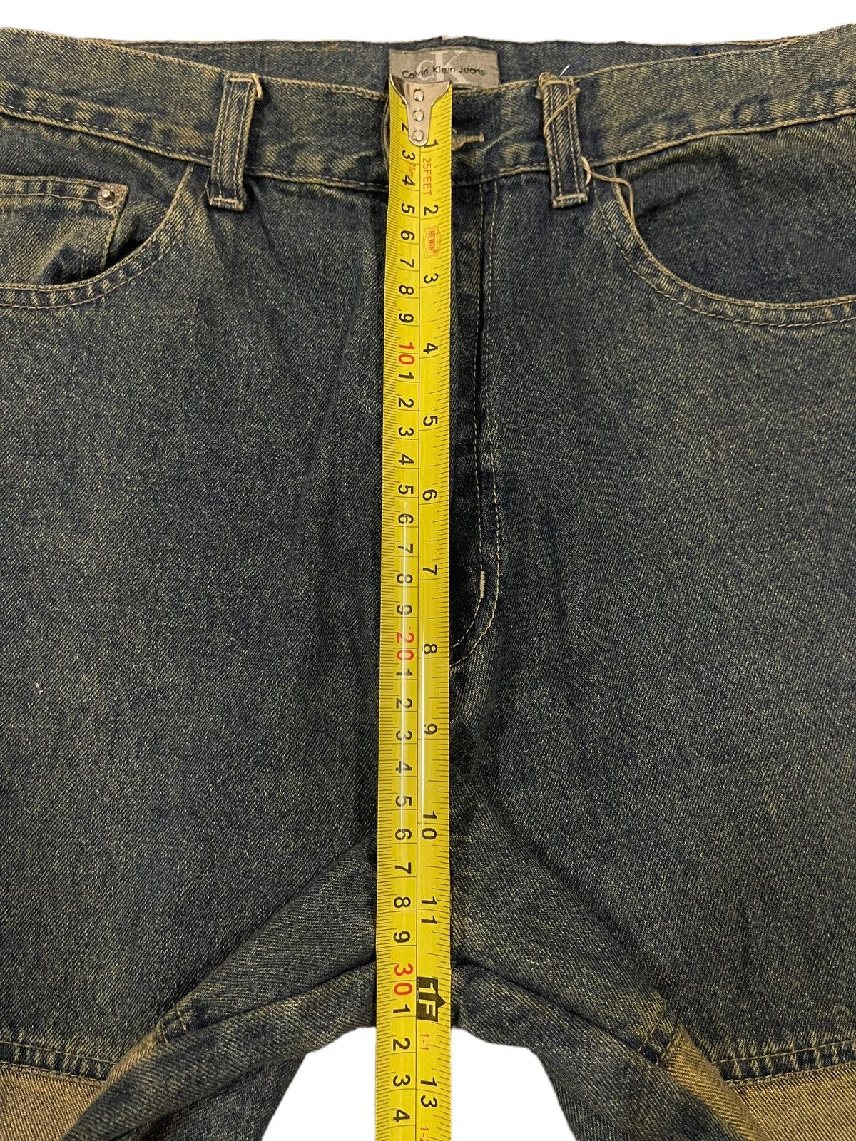 Calvin Klein Vintage CK Calvin Klein Patch Style Distress Flare Jeans Size US 28 / EU 44 - 13 Thumbnail