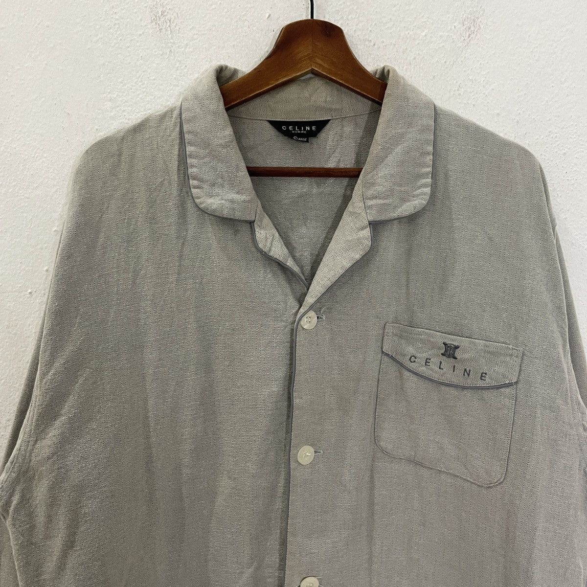 Celine Vintage Celine Homme Button Ups Tee Size US L / EU 52-54 / 3 - 4 Thumbnail