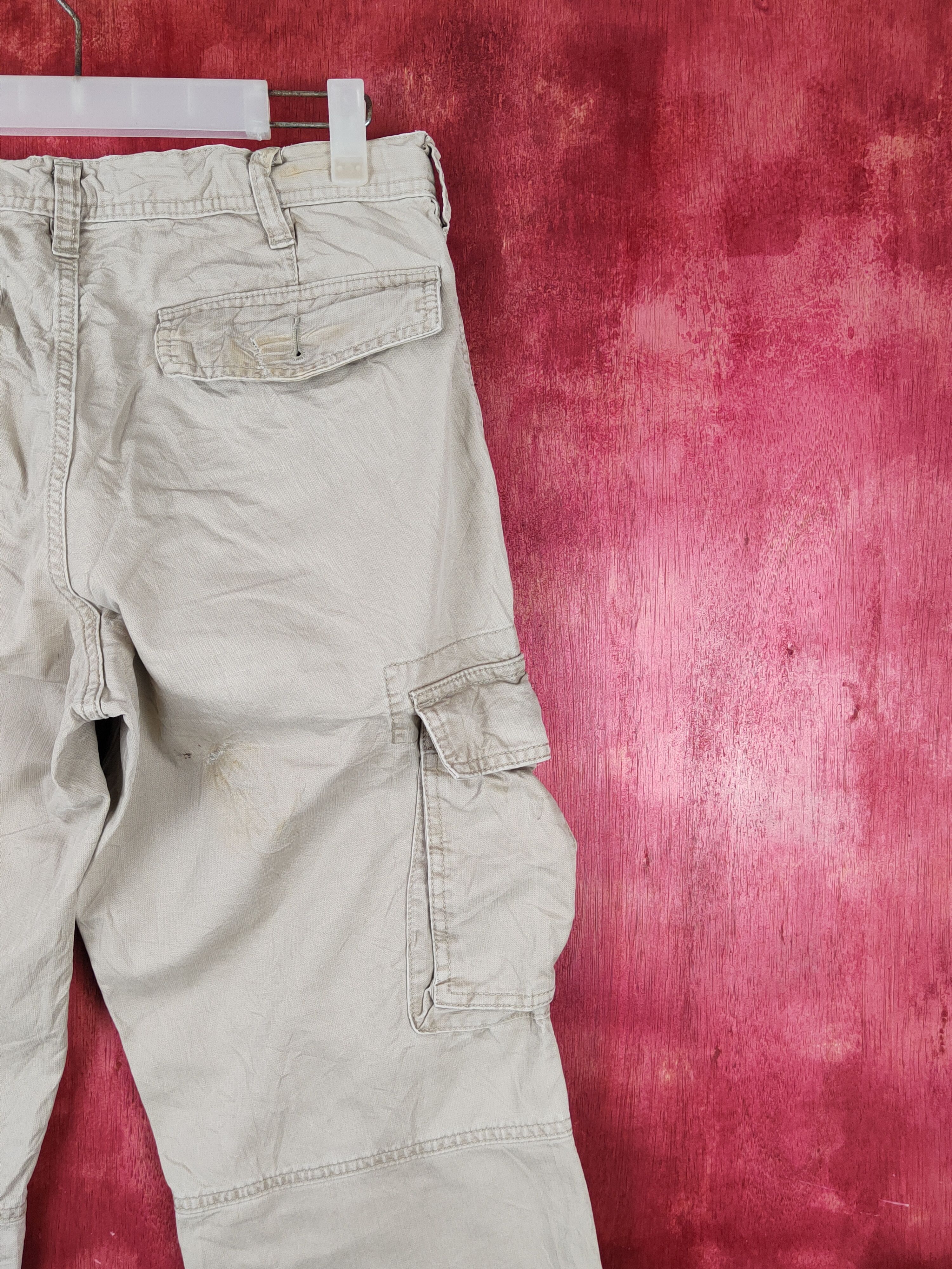 Japanese Brand Uniqlo Beige Multipocket Tactical Cargo Pants #S1341 Size US 31 - 13 Thumbnail