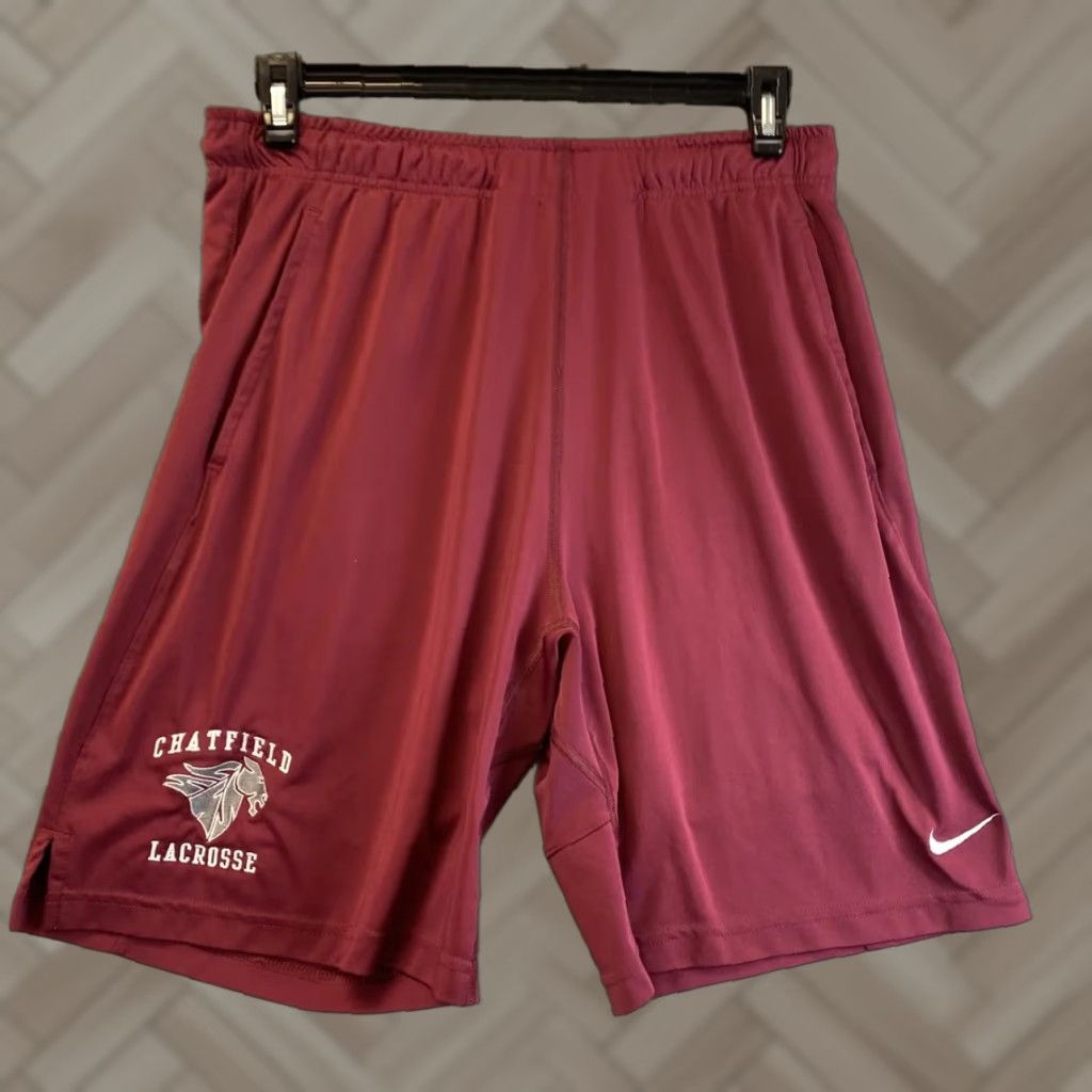 Nike Nike Dri Fit Shorts Lightweight Blue L Adult Large Men Regular Relaxed Athletic Baseball Summer Solid Drawstring Cotton Maroon 31-45 Size US 33 - 1 Thumbnail