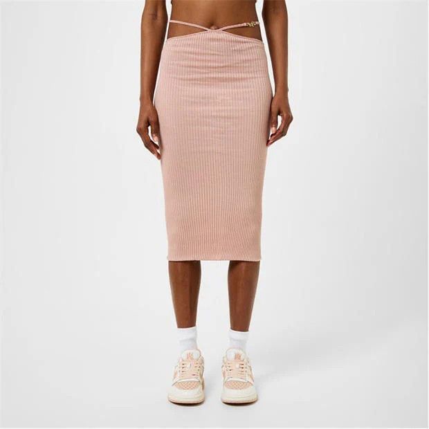Amiri o1g2r1mq0824 Midi Skirts in Pink Size 29" - 3 Thumbnail
