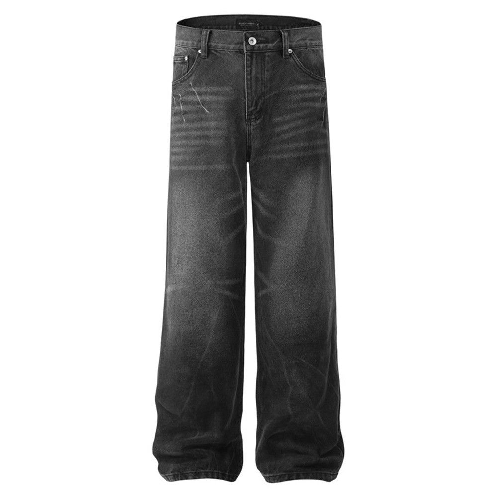 Japanese Brand × Jean America loose lightning pattern washed distressed jeans Size US 34 / EU 50 - 1 Thumbnail