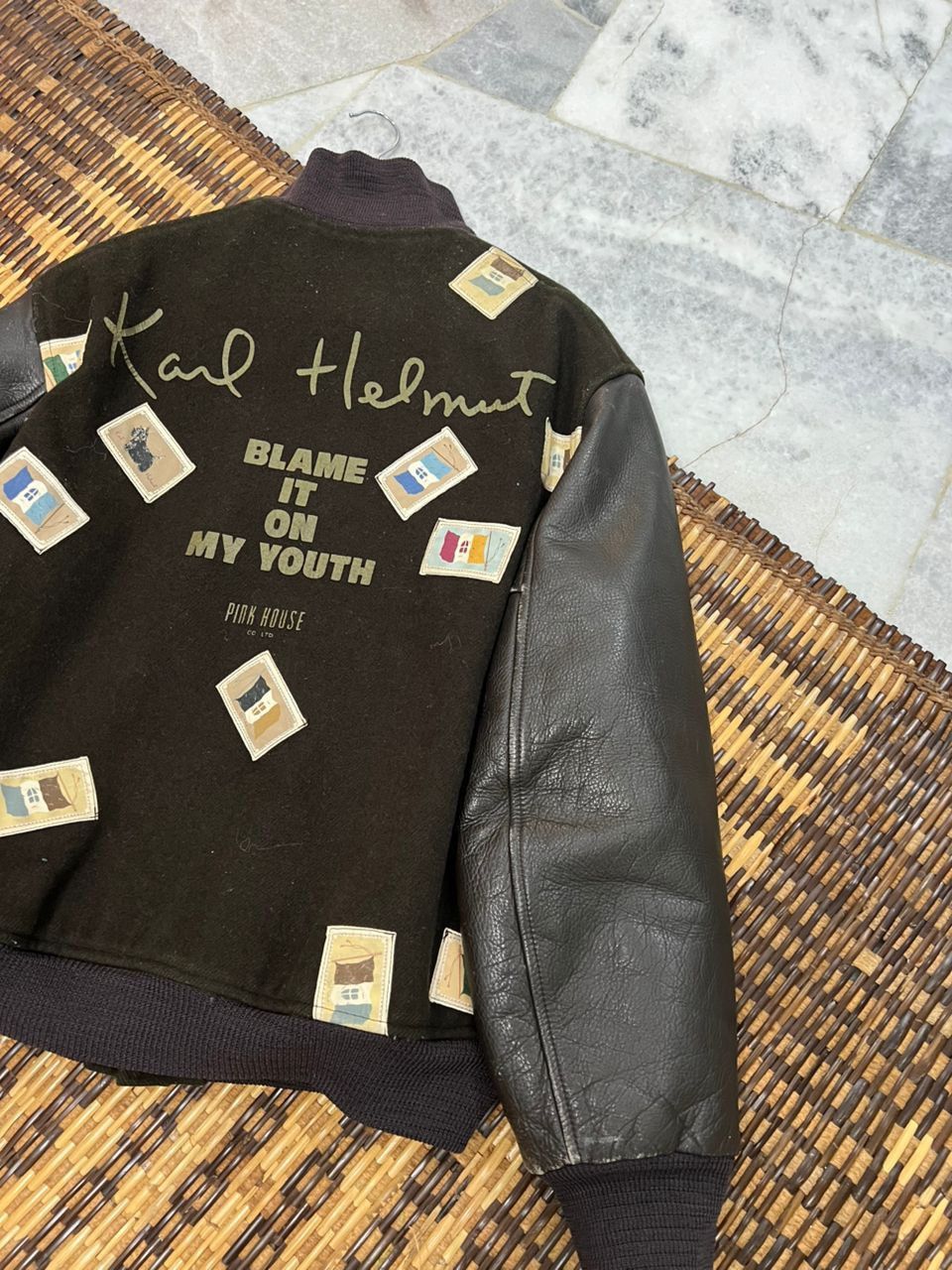 Karl Helmut Vintage Karl Helmut Varsity Jacket Size US XL / EU 56 / 4 - 4 Thumbnail