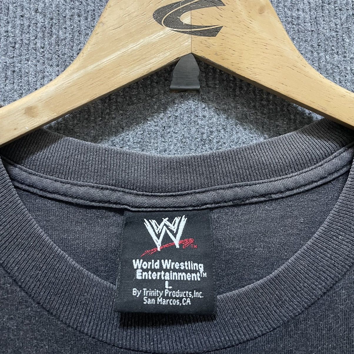 Vintage × WWE 2000s WWE The Undertaker Flaming Cross Logo Faded Black Tee Size US L / EU 52-54 / 3 - 3 Thumbnail