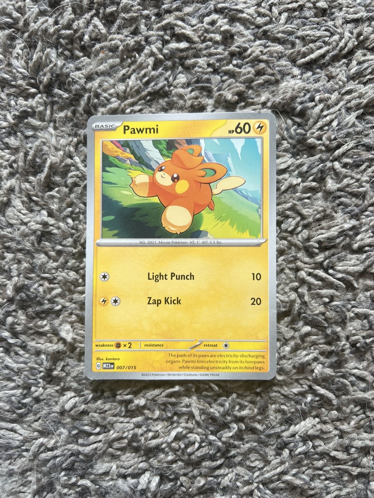 Hypebeast × Nintendo × Pokemon 2023 Pokémon Pawmi Basic Card Size ONE SIZE - 1 Thumbnail