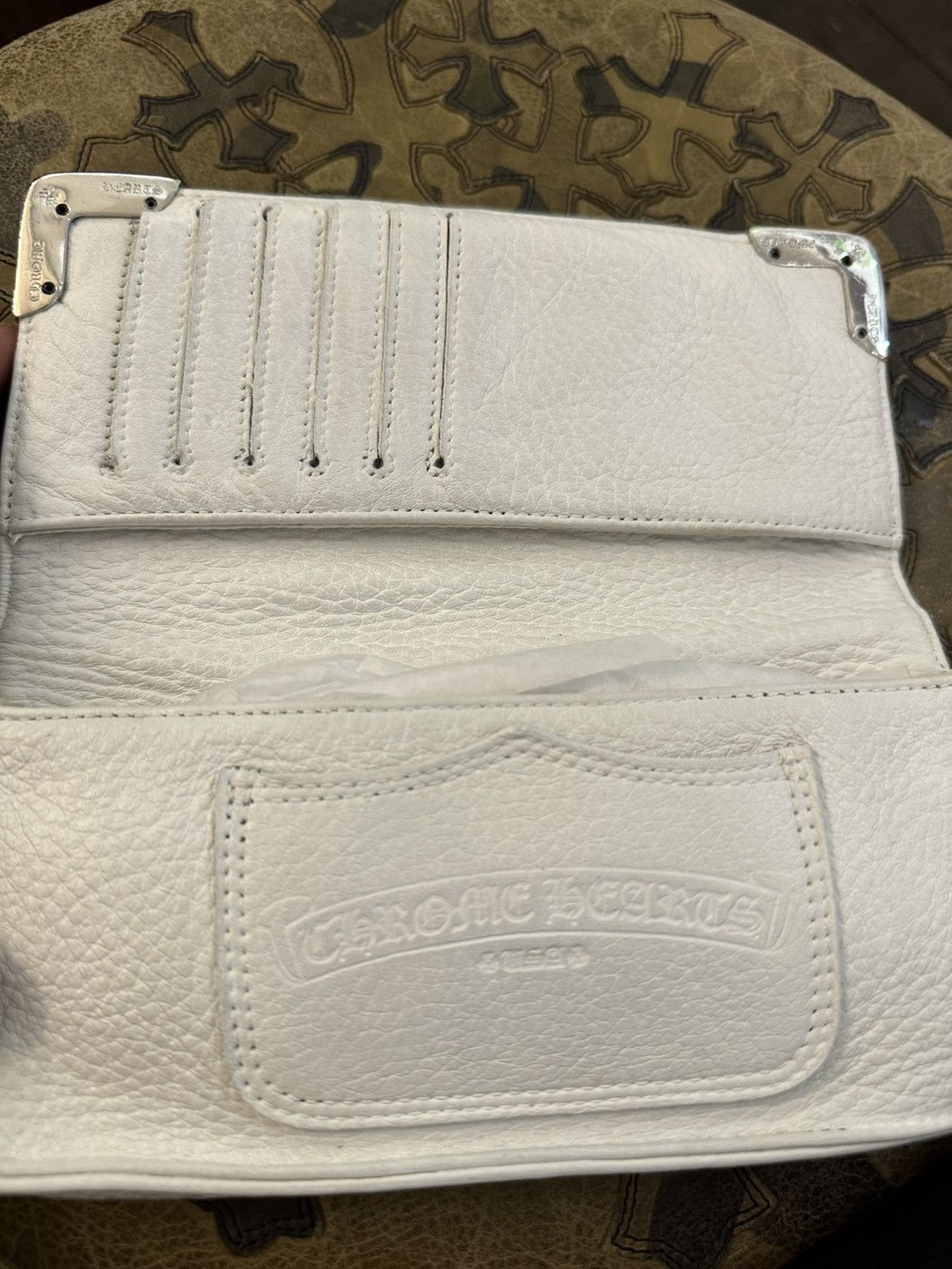 Chrome Hearts Chrome Hearts white alligator CROC wallet travel keep all Size ONE SIZE - 4 Thumbnail