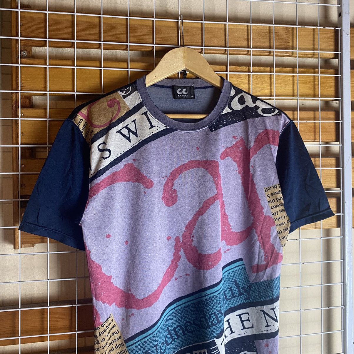 Japanese Brand × Kansai Yamamoto Vintage Archival KANSAI Over Print Distressed Design Tshirts Size US M / EU 48-50 / 2 - 3 Thumbnail