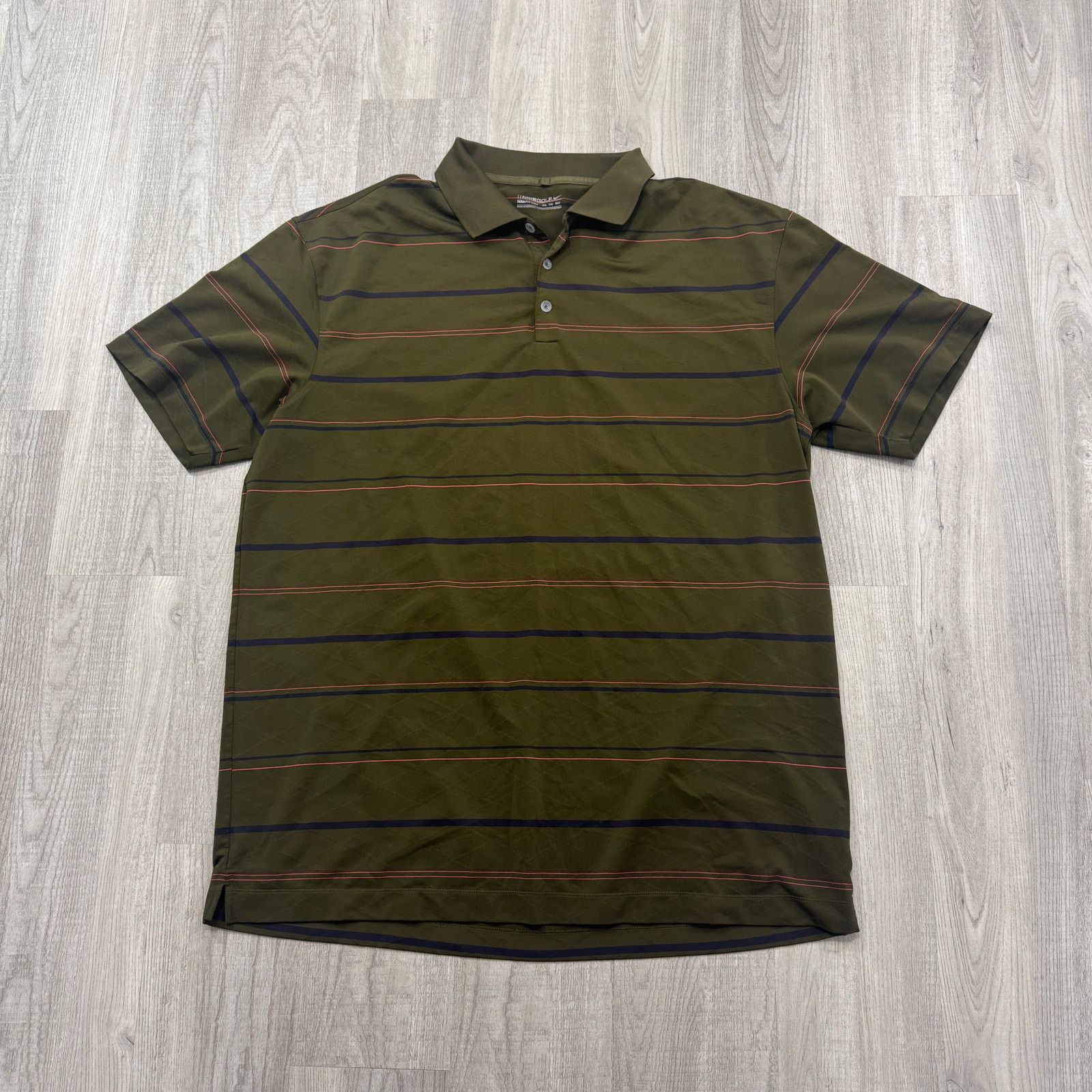 Nike Nike Golf Polo Shirt Mens 2XL XXL Green Striped Golfing Size US XXL / EU 58 / 5 - 2 Thumbnail
