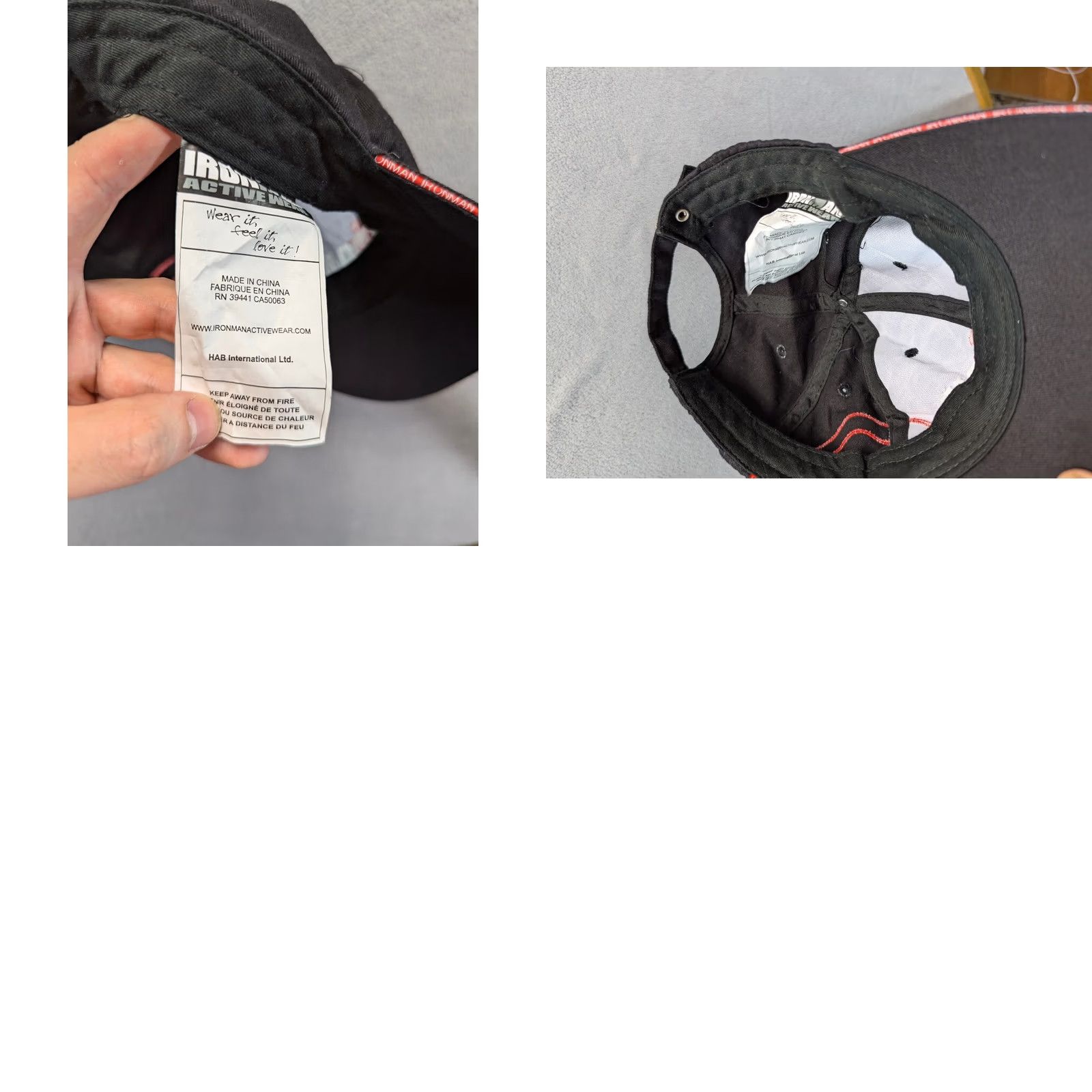 Vintage Ironman Active Wear Baseball Cap Men One Size Black Size ONE SIZE - 9 Thumbnail