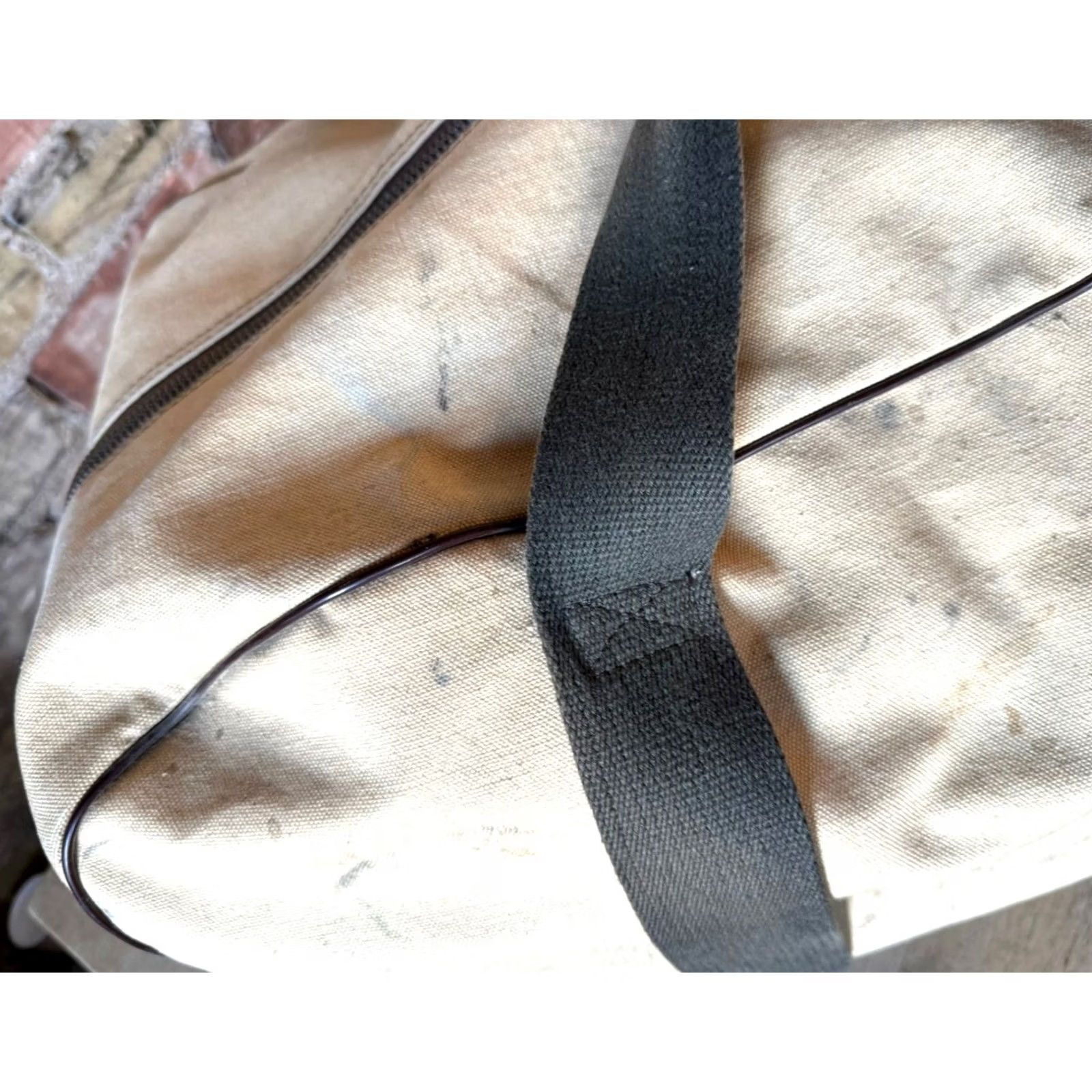 Vintage VINTAGE Boyt Canvas Duffle Bag - Tan - Large - Travel - 30x13x12 in - Unisex Adults - Double Handles - Zip - Top Handle - Canvas Size US L / EU 52-54 / 3 - 6 Thumbnail
