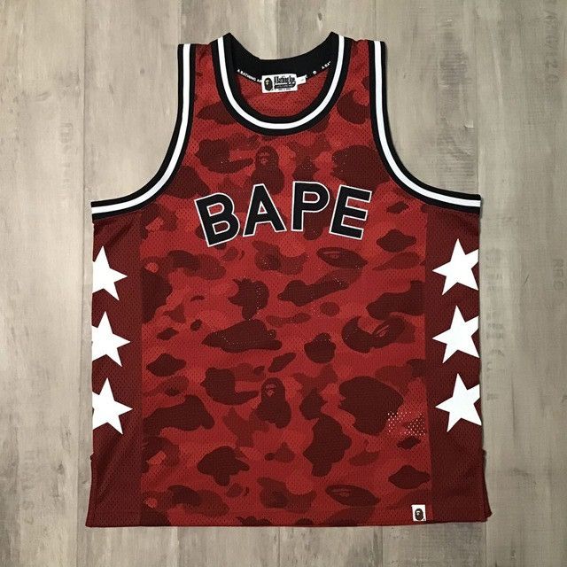 Bape BAPE STA Red camo basketball tank top a bathing ape Size US L / EU 52-54 / 3 - 1 Thumbnail