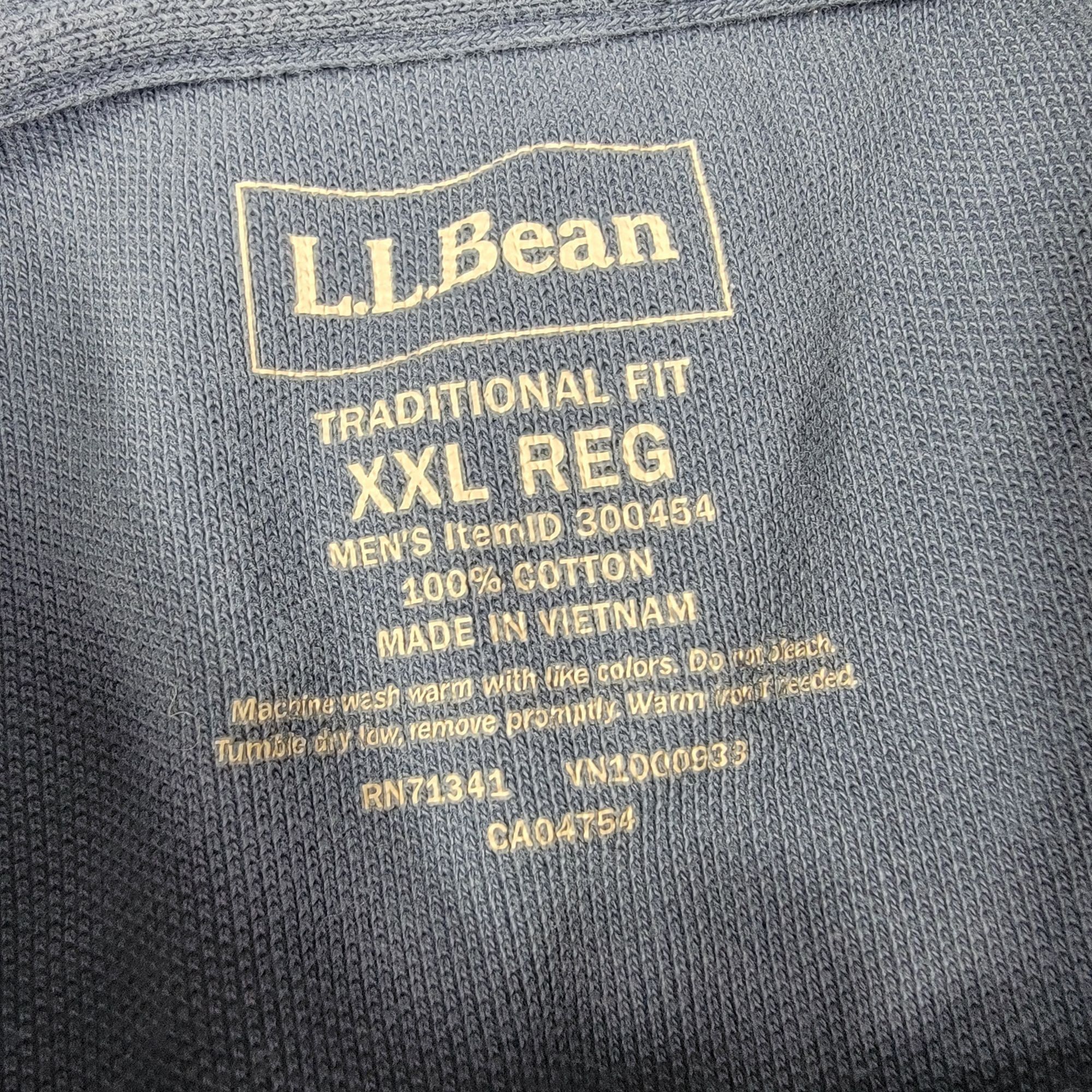 L.L. Bean LL Bean Mens XXL Reg Traditional Fit Polo Shirt Dark Blue Sh Size US XXL / EU 58 / 5 - 3 Thumbnail
