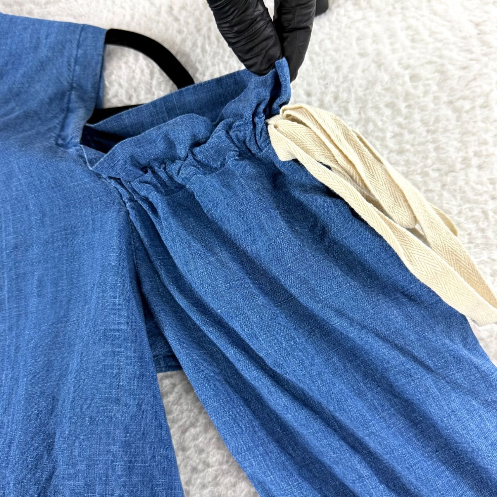 Rails Rails Romy Top Womens Large Indigo Chambray Cold Shoulder Button-Up Casual Shirt Size L / US 10 / IT 46 - 7 Thumbnail