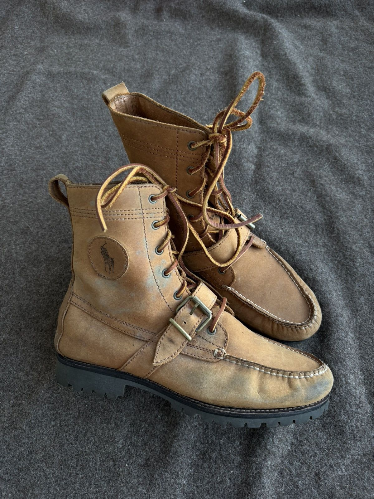 Polo Ralph Lauren Polo Ralph Lauren Leather Moc Toe Boots Size US 10 / EU 43 - 1 Thumbnail