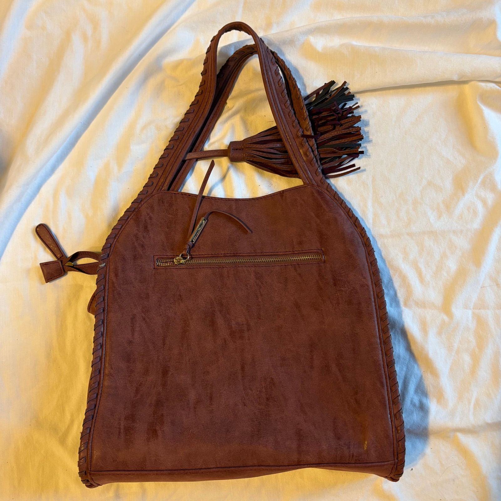 Steve Madden Steven by Steve Madden Genuine Leather Boho Tote Handbag Size ONE SIZE - 1 Thumbnail